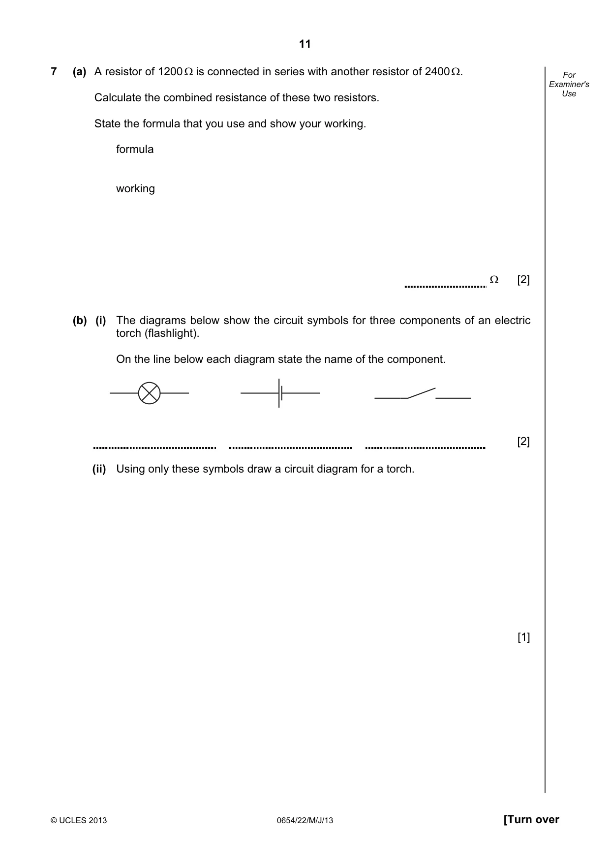 Cambridge IGCSE Sciences - Co-ordinated (Double) 0654 2013 May/June Paper 2 · Variant 2 question paper, page 11 of 28