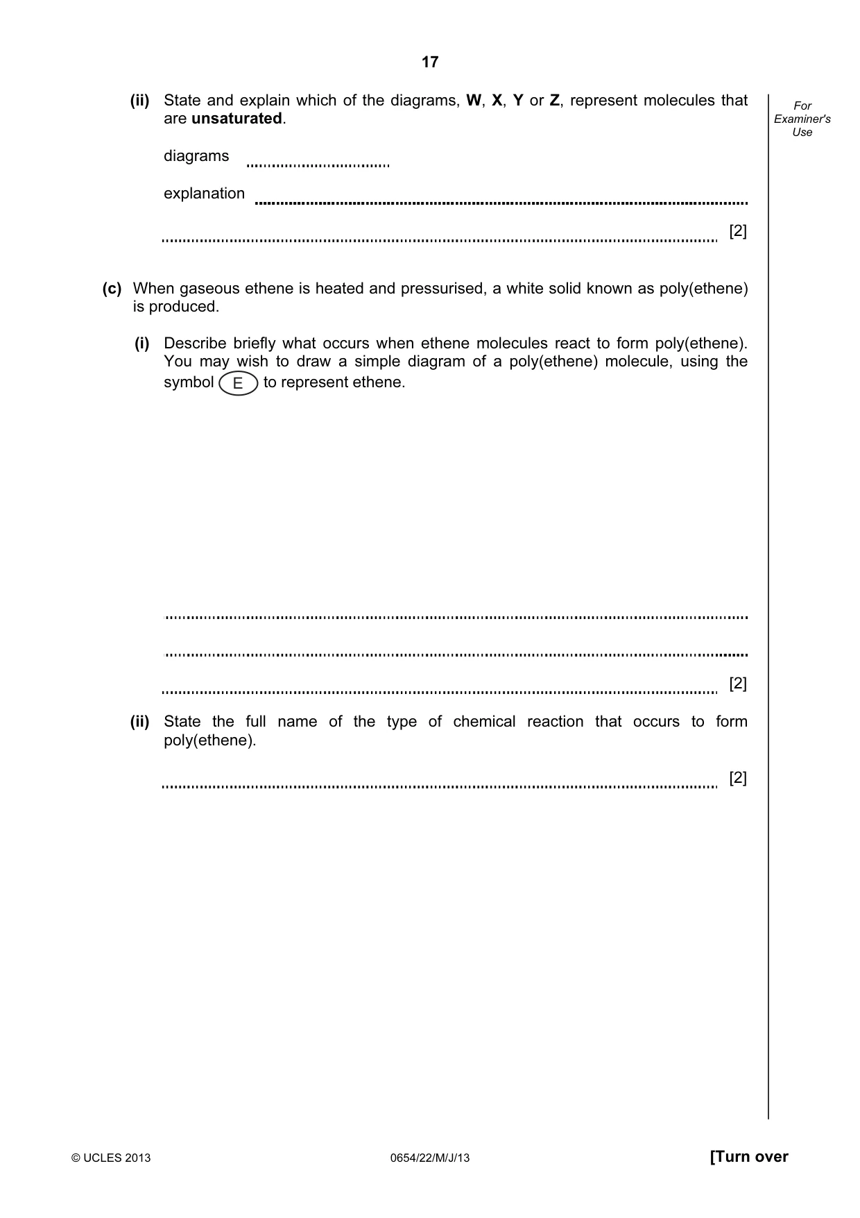 Cambridge IGCSE Sciences - Co-ordinated (Double) 0654 2013 May/June Paper 2 · Variant 2 question paper, page 17 of 28