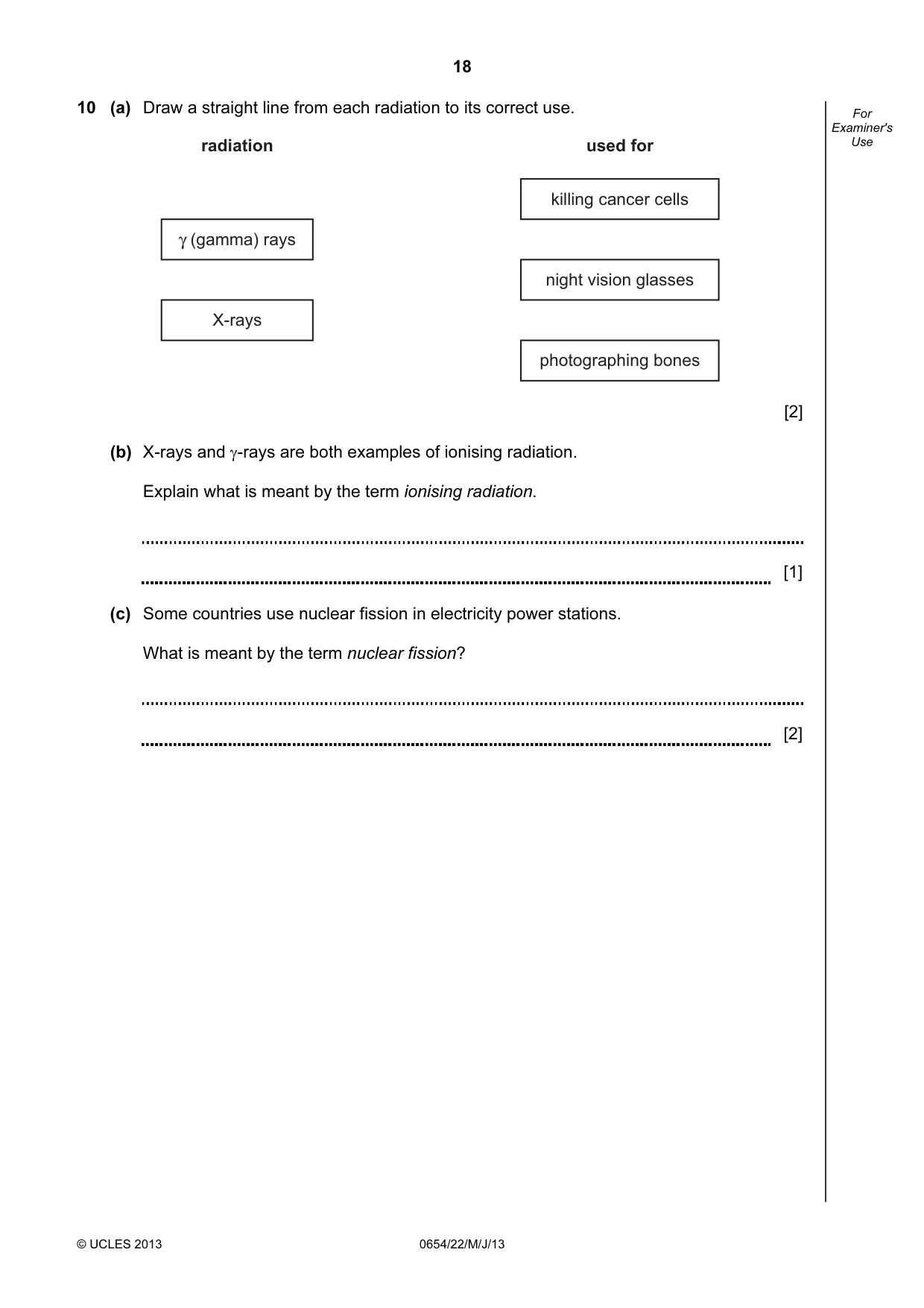 Cambridge IGCSE Sciences - Co-ordinated (Double) 0654 2013 May/June Paper 2 · Variant 2 question paper, page 18 of 28