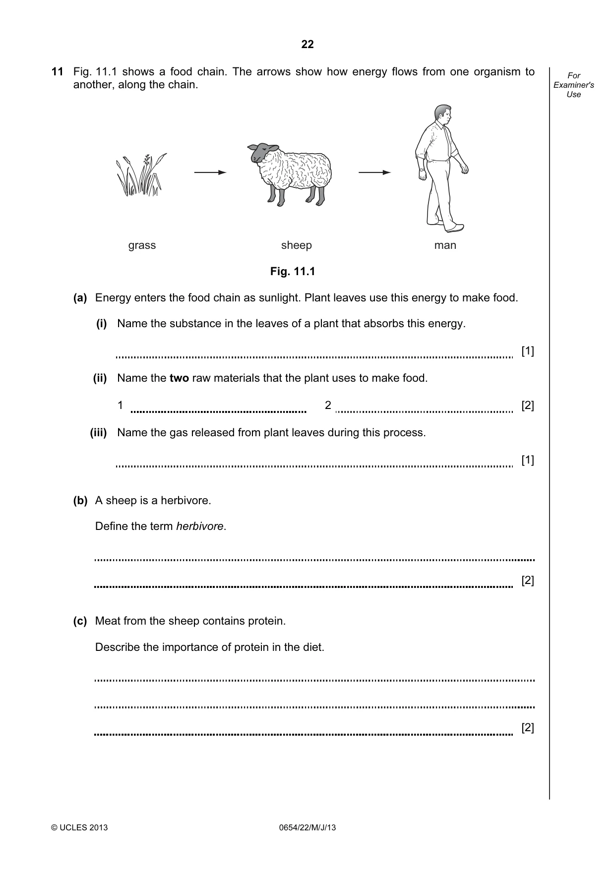 Cambridge IGCSE Sciences - Co-ordinated (Double) 0654 2013 May/June Paper 2 · Variant 2 question paper, page 22 of 28