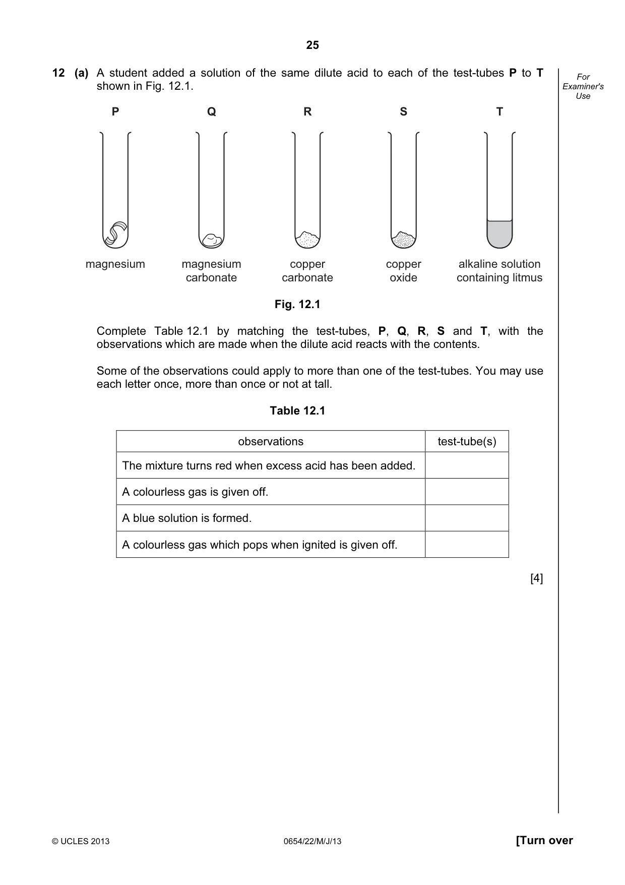 Cambridge IGCSE Sciences - Co-ordinated (Double) 0654 2013 May/June Paper 2 · Variant 2 question paper, page 25 of 28