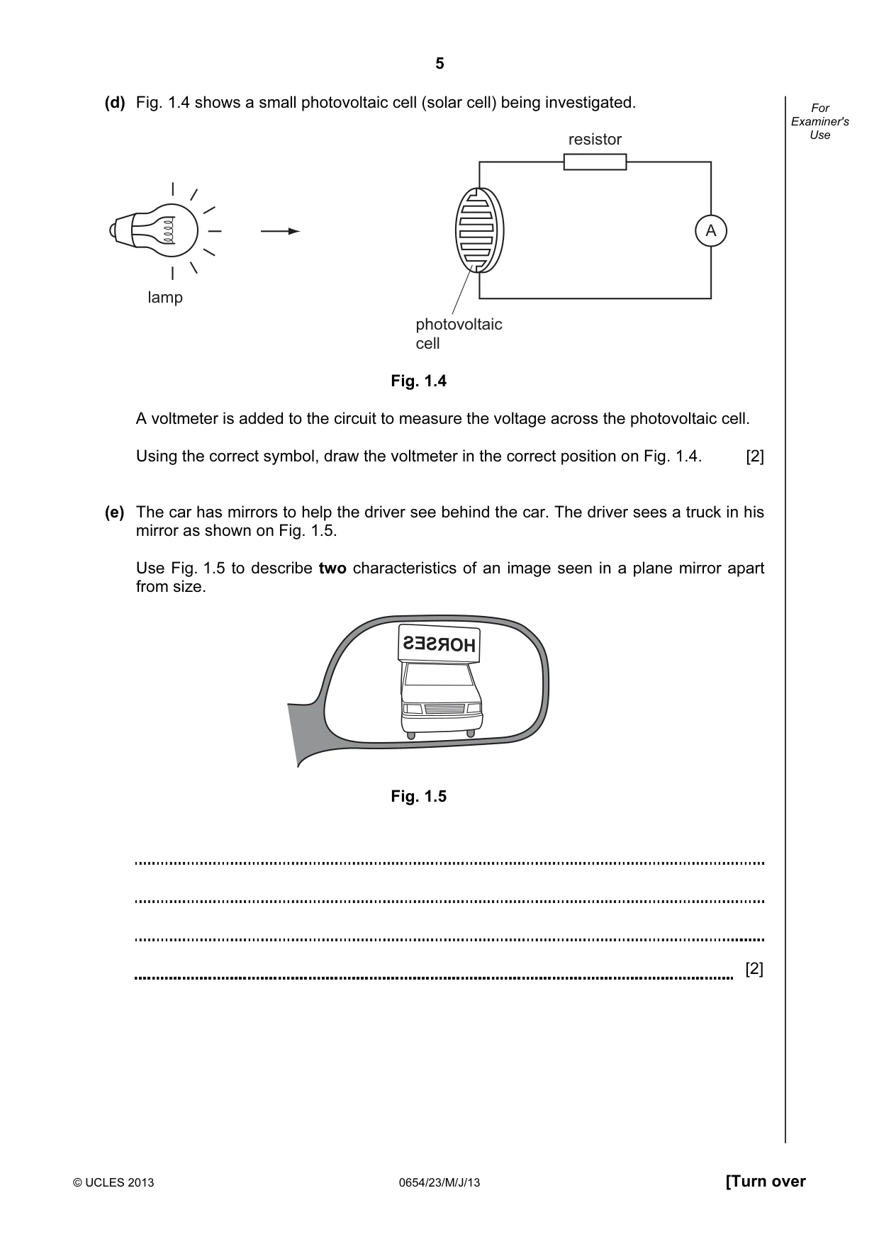 Cambridge IGCSE Sciences - Co-ordinated (Double) 0654 2013 May/June Paper 2 · Variant 3 question paper, page 5 of 28