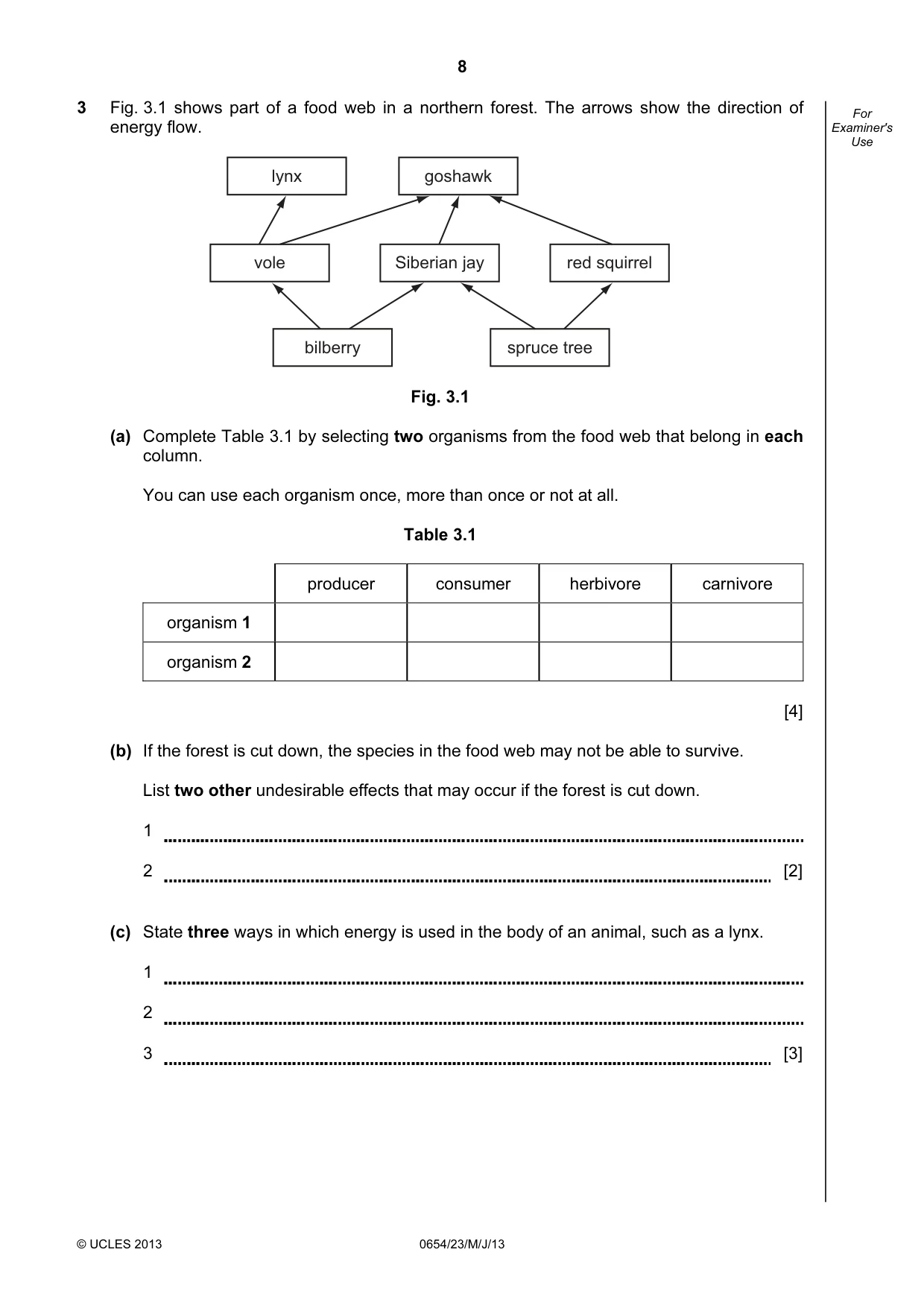 Cambridge IGCSE Sciences - Co-ordinated (Double) 0654 2013 May/June Paper 2 · Variant 3 question paper, page 8 of 28