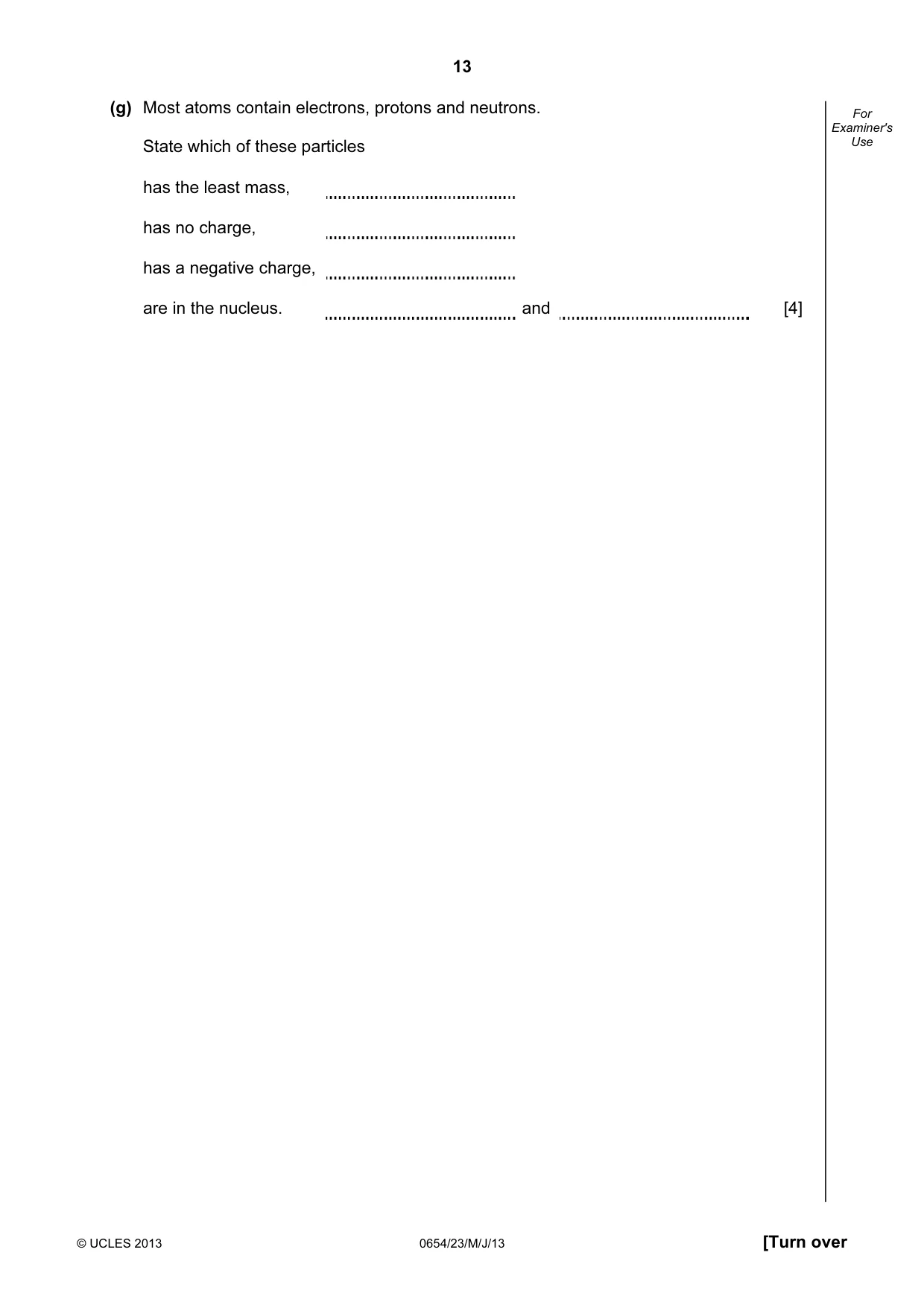 Cambridge IGCSE Sciences - Co-ordinated (Double) 0654 2013 May/June Paper 2 · Variant 3 question paper, page 13 of 28