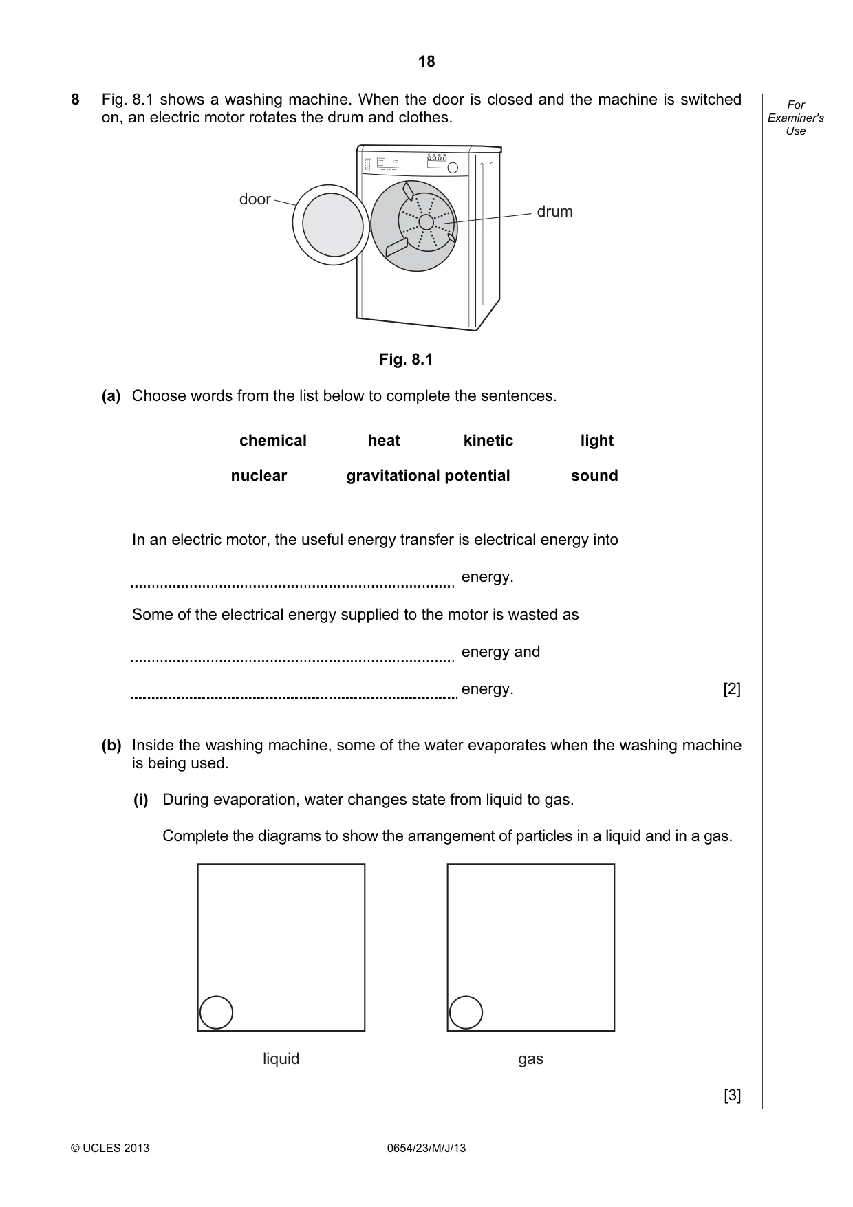 Cambridge IGCSE Sciences - Co-ordinated (Double) 0654 2013 May/June Paper 2 · Variant 3 question paper, page 18 of 28