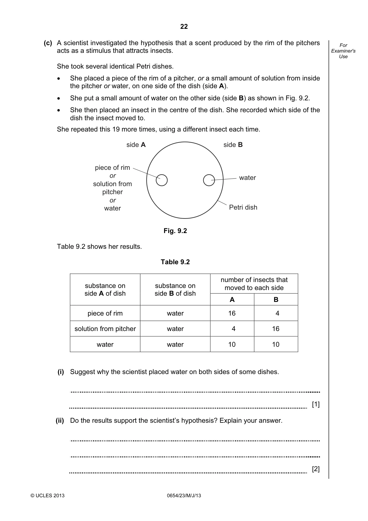 Cambridge IGCSE Sciences - Co-ordinated (Double) 0654 2013 May/June Paper 2 · Variant 3 question paper, page 22 of 28