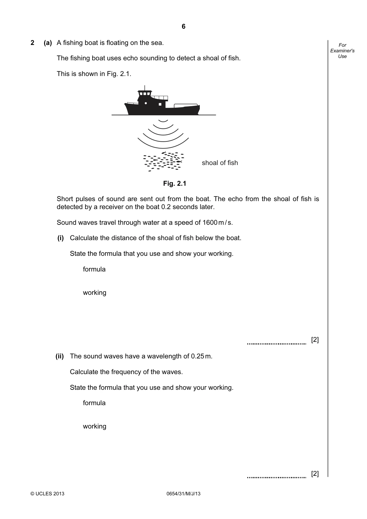Cambridge IGCSE Sciences - Co-ordinated (Double) 0654 2013 May/June Paper 3 · Variant 1 question paper, page 6 of 36
