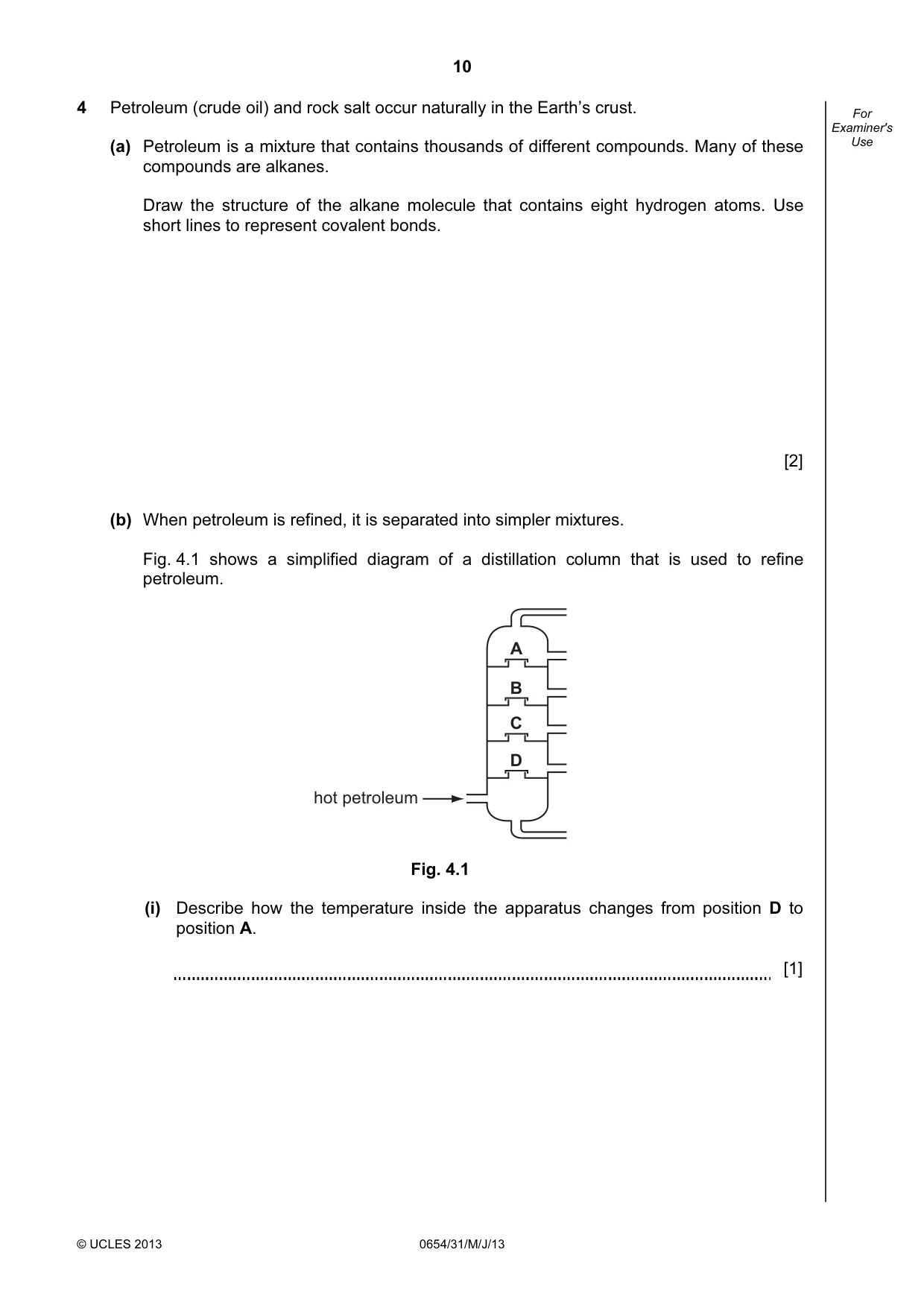 Cambridge IGCSE Sciences - Co-ordinated (Double) 0654 2013 May/June Paper 3 · Variant 1 question paper, page 10 of 36