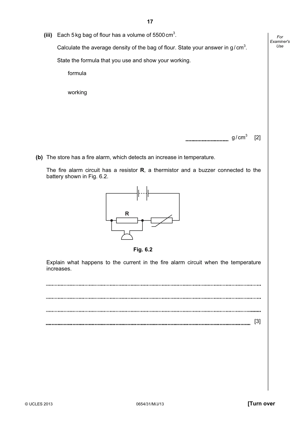 Cambridge IGCSE Sciences - Co-ordinated (Double) 0654 2013 May/June Paper 3 · Variant 1 question paper, page 17 of 36