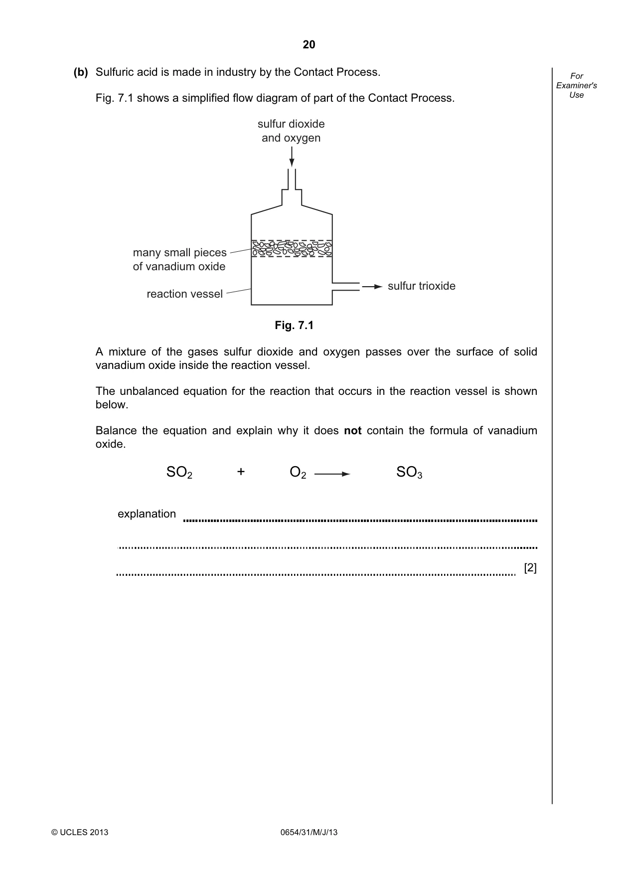 Cambridge IGCSE Sciences - Co-ordinated (Double) 0654 2013 May/June Paper 3 · Variant 1 question paper, page 20 of 36
