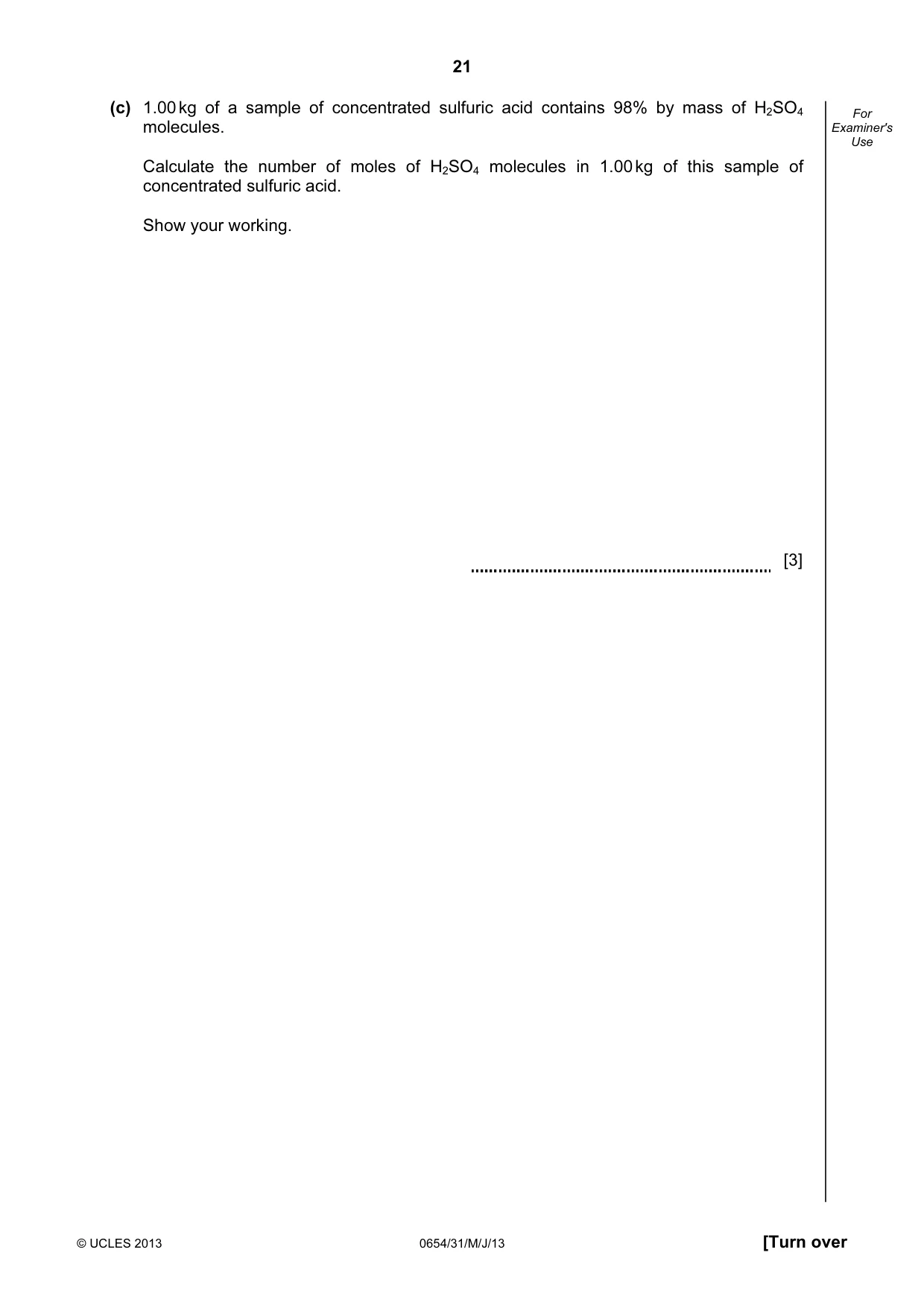 Cambridge IGCSE Sciences - Co-ordinated (Double) 0654 2013 May/June Paper 3 · Variant 1 question paper, page 21 of 36