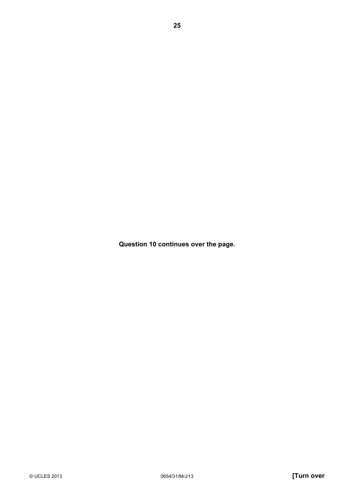 Cambridge IGCSE Sciences - Co-ordinated (Double) 0654 2013 May/June Paper 3 · Variant 1 question paper, page 25 of 36