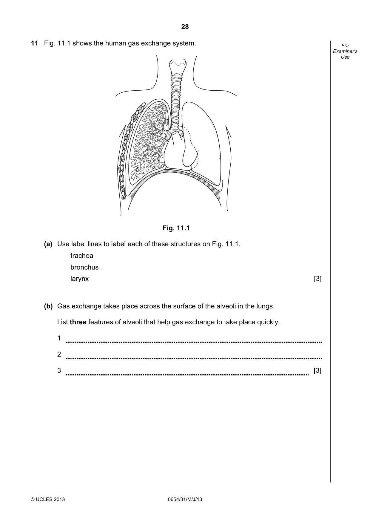 Cambridge IGCSE Sciences - Co-ordinated (Double) 0654 2013 May/June Paper 3 · Variant 1 question paper, page 28 of 36