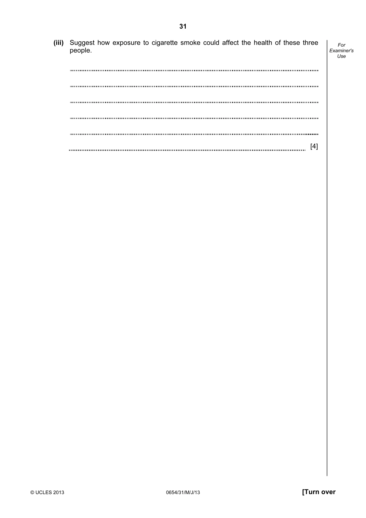 Cambridge IGCSE Sciences - Co-ordinated (Double) 0654 2013 May/June Paper 3 · Variant 1 question paper, page 31 of 36