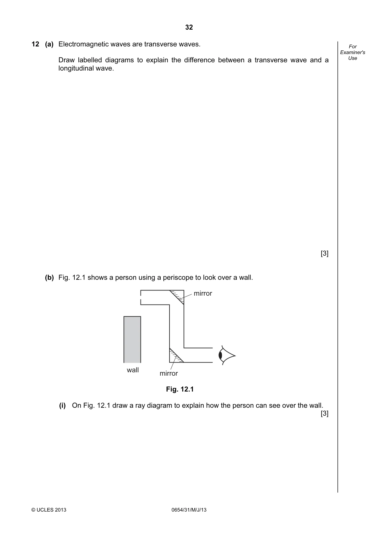 Cambridge IGCSE Sciences - Co-ordinated (Double) 0654 2013 May/June Paper 3 · Variant 1 question paper, page 32 of 36
