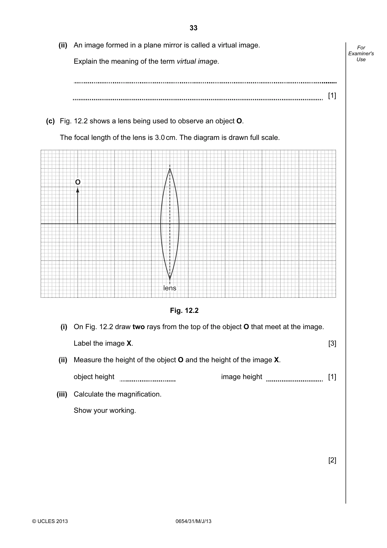 Cambridge IGCSE Sciences - Co-ordinated (Double) 0654 2013 May/June Paper 3 · Variant 1 question paper, page 33 of 36