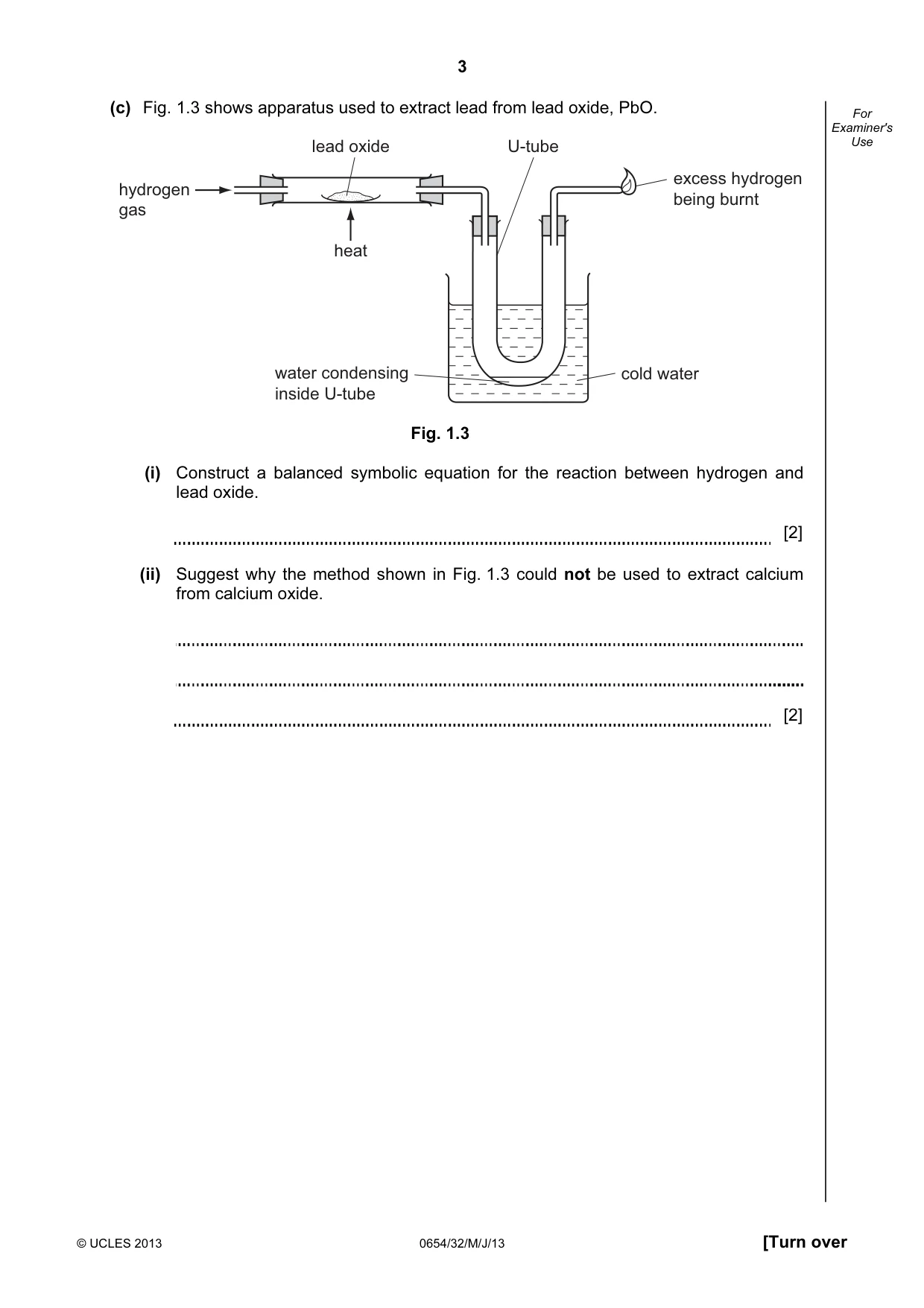 Cambridge IGCSE Sciences - Co-ordinated (Double) 0654 2013 May/June Paper 3 · Variant 2 question paper, page 3 of 32