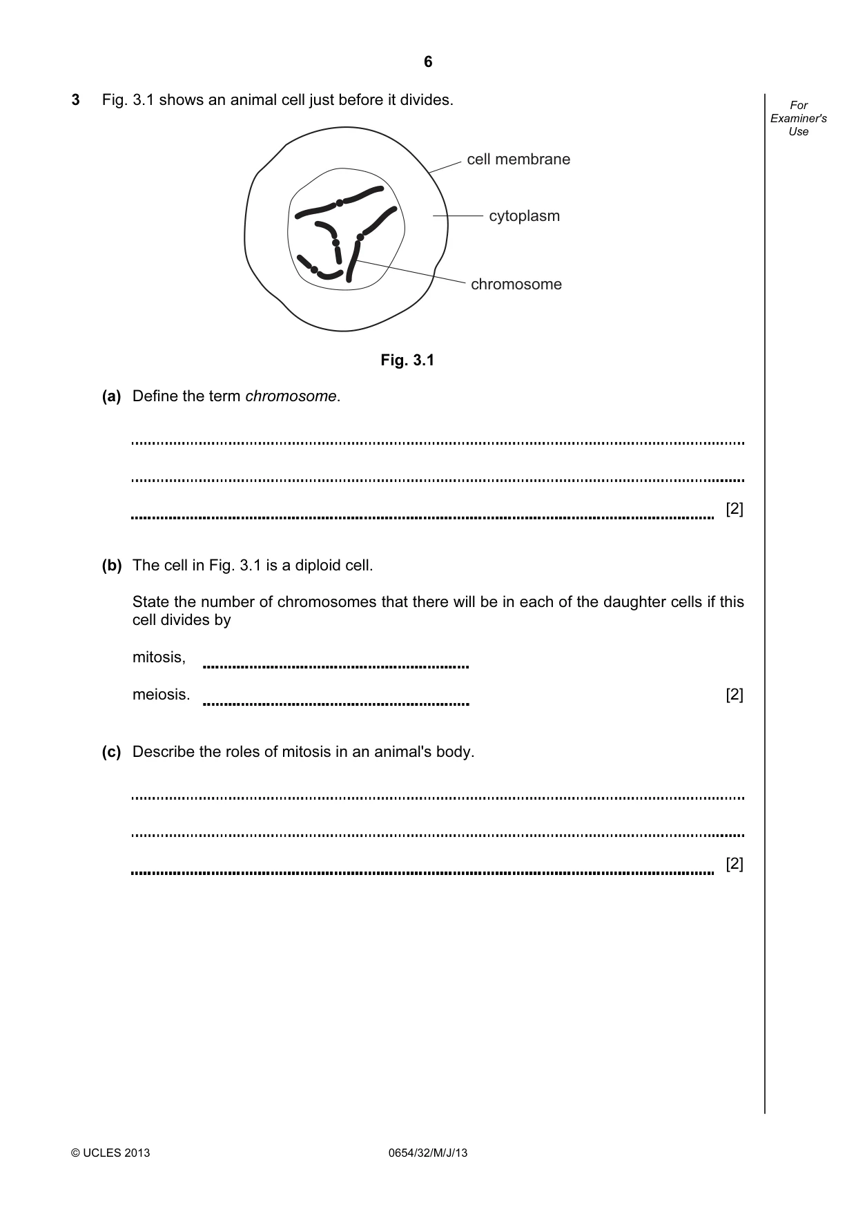 Cambridge IGCSE Sciences - Co-ordinated (Double) 0654 2013 May/June Paper 3 · Variant 2 question paper, page 6 of 32