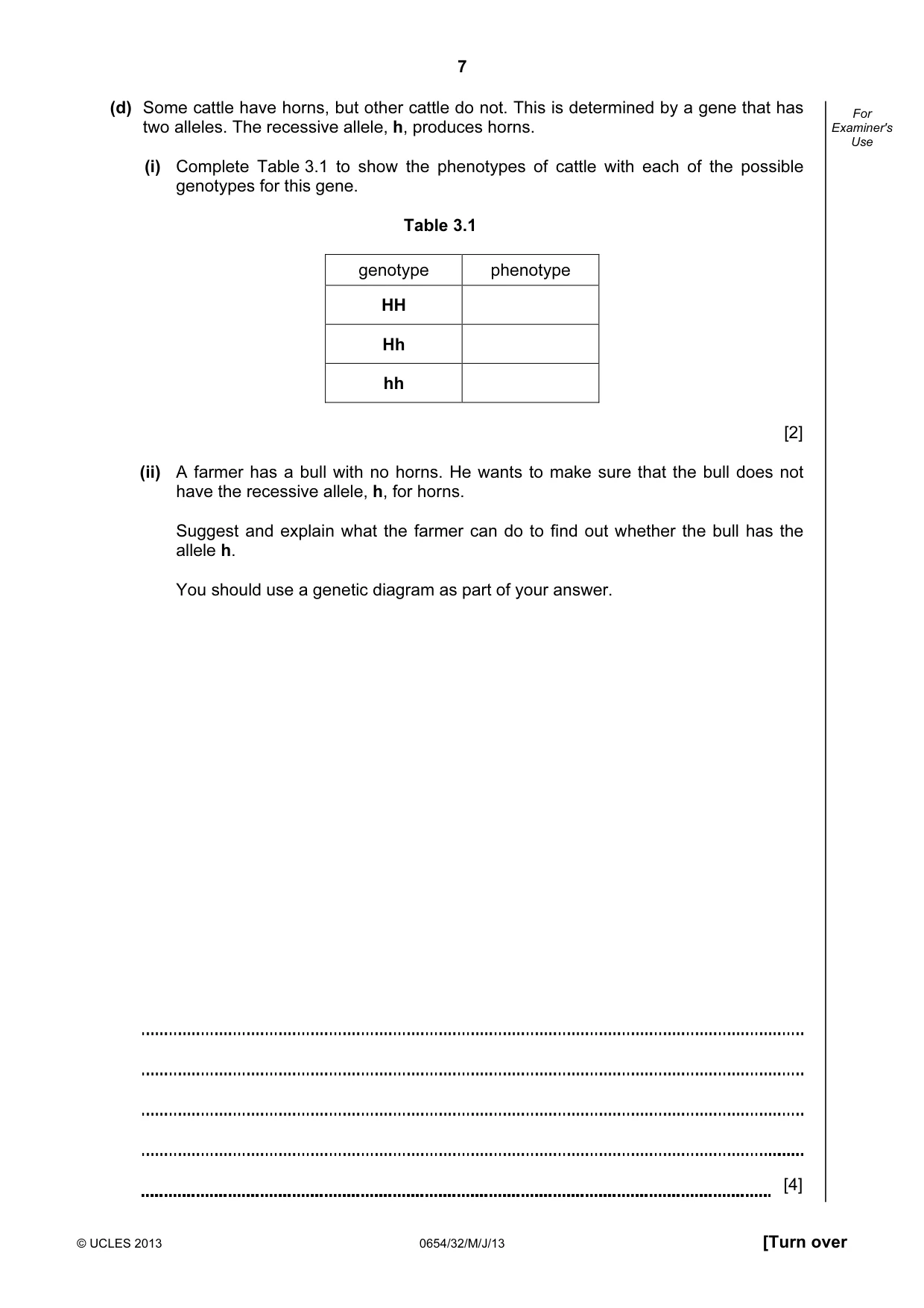 Cambridge IGCSE Sciences - Co-ordinated (Double) 0654 2013 May/June Paper 3 · Variant 2 question paper, page 7 of 32