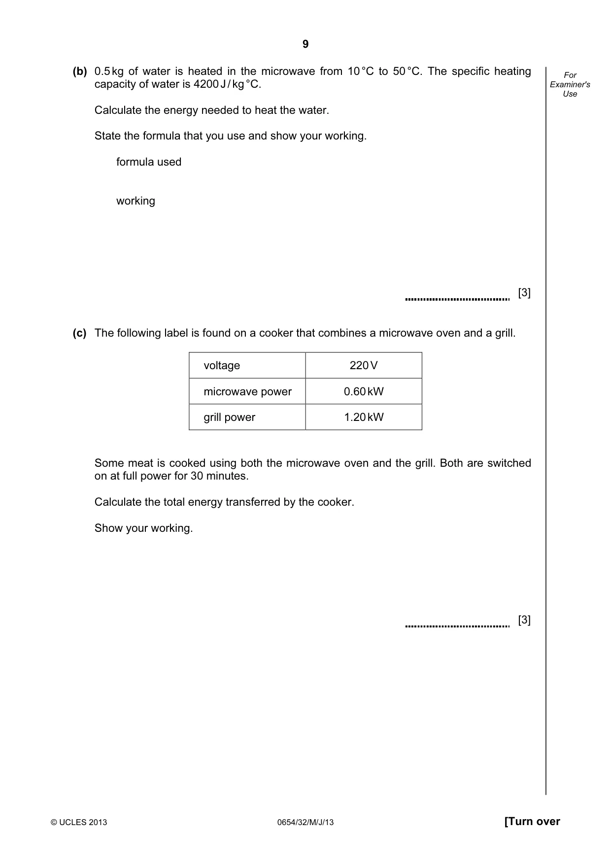 Cambridge IGCSE Sciences - Co-ordinated (Double) 0654 2013 May/June Paper 3 · Variant 2 question paper, page 9 of 32