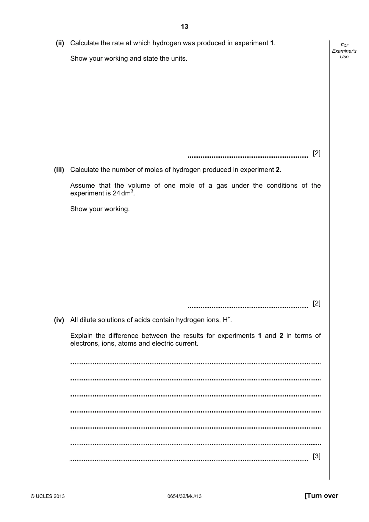 Cambridge IGCSE Sciences - Co-ordinated (Double) 0654 2013 May/June Paper 3 · Variant 2 question paper, page 13 of 32