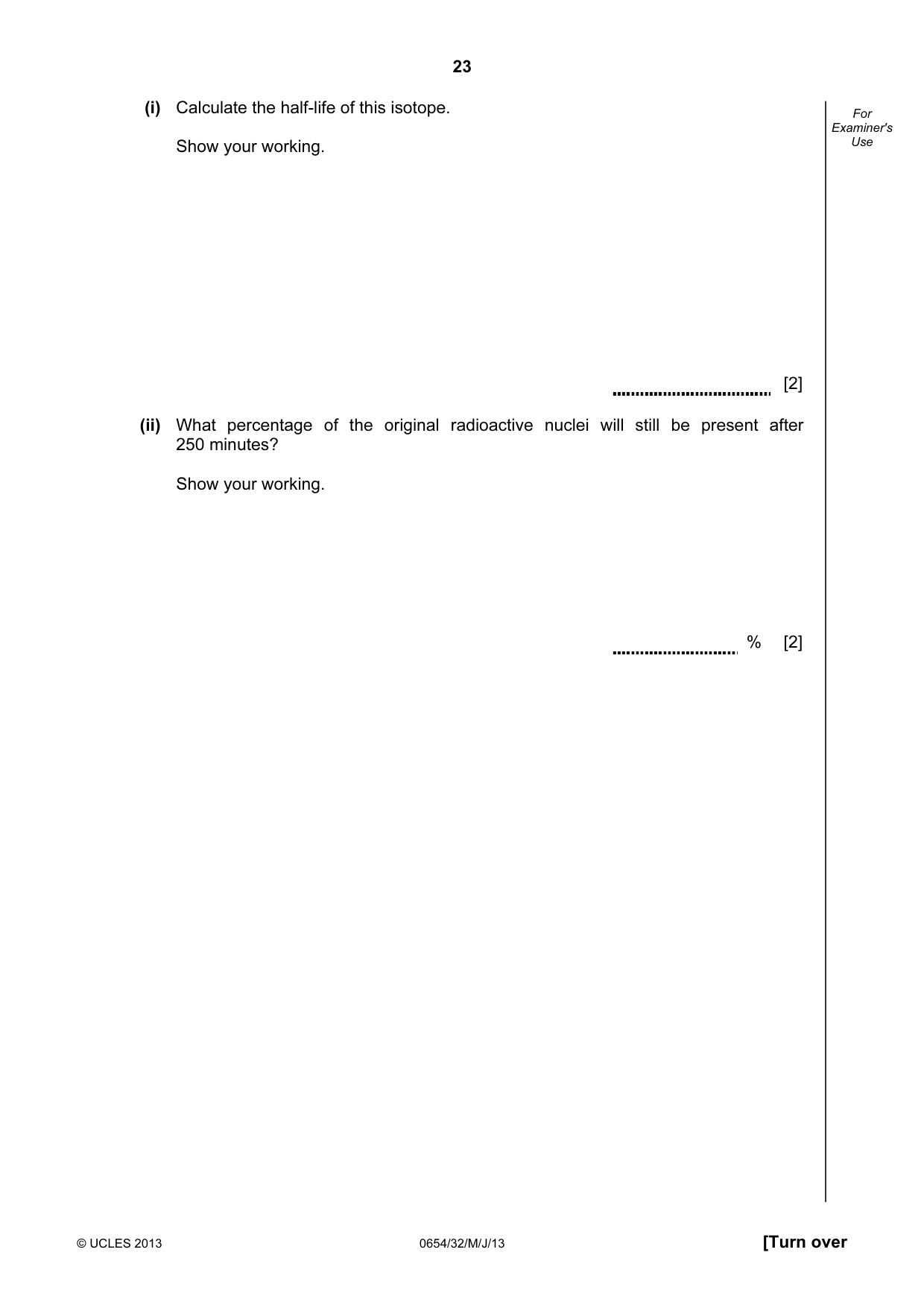 Cambridge IGCSE Sciences - Co-ordinated (Double) 0654 2013 May/June Paper 3 · Variant 2 question paper, page 23 of 32