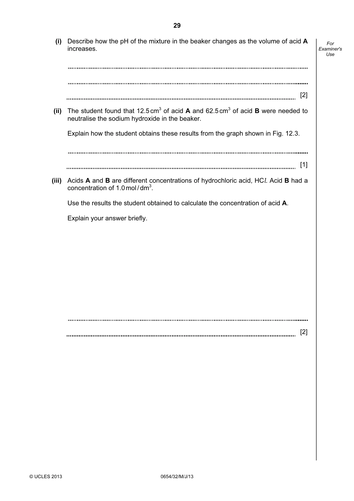 Cambridge IGCSE Sciences - Co-ordinated (Double) 0654 2013 May/June Paper 3 · Variant 2 question paper, page 29 of 32