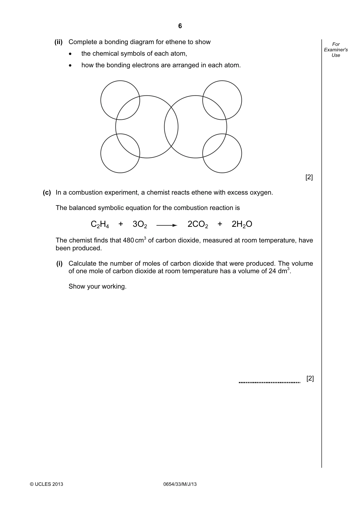 Cambridge IGCSE Sciences - Co-ordinated (Double) 0654 2013 May/June Paper 3 · Variant 3 question paper, page 6 of 32