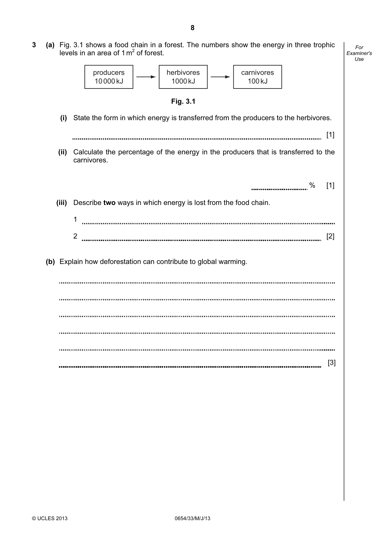 Cambridge IGCSE Sciences - Co-ordinated (Double) 0654 2013 May/June Paper 3 · Variant 3 question paper, page 8 of 32