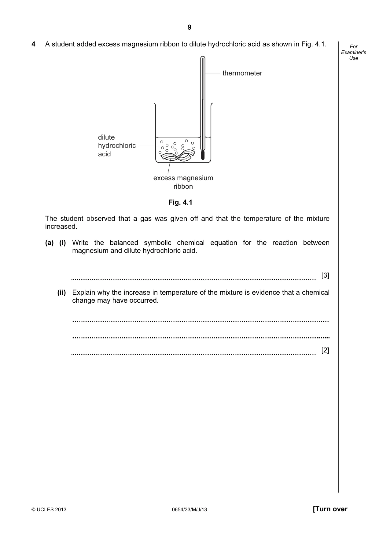 Cambridge IGCSE Sciences - Co-ordinated (Double) 0654 2013 May/June Paper 3 · Variant 3 question paper, page 9 of 32