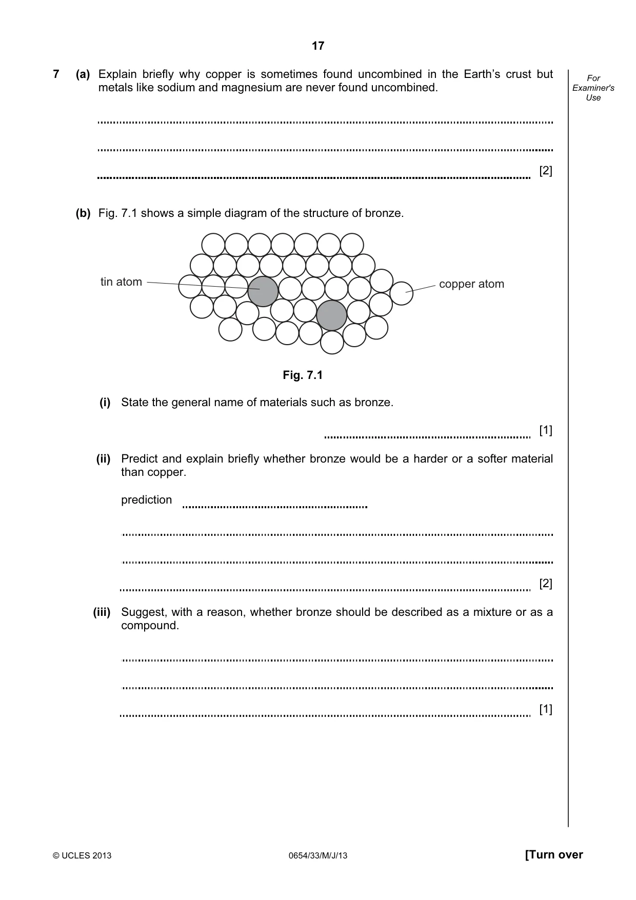 Cambridge IGCSE Sciences - Co-ordinated (Double) 0654 2013 May/June Paper 3 · Variant 3 question paper, page 17 of 32