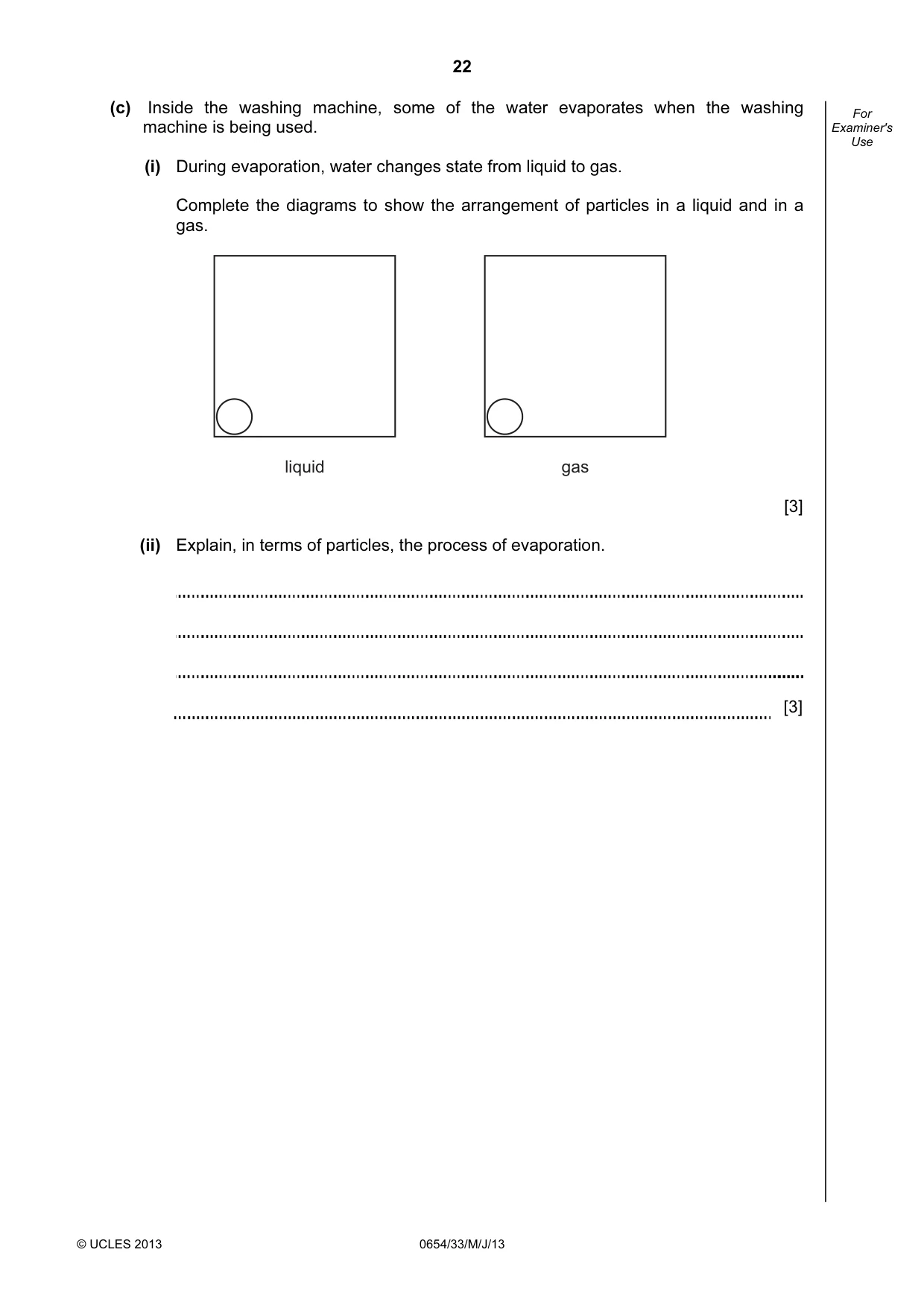 Cambridge IGCSE Sciences - Co-ordinated (Double) 0654 2013 May/June Paper 3 · Variant 3 question paper, page 22 of 32