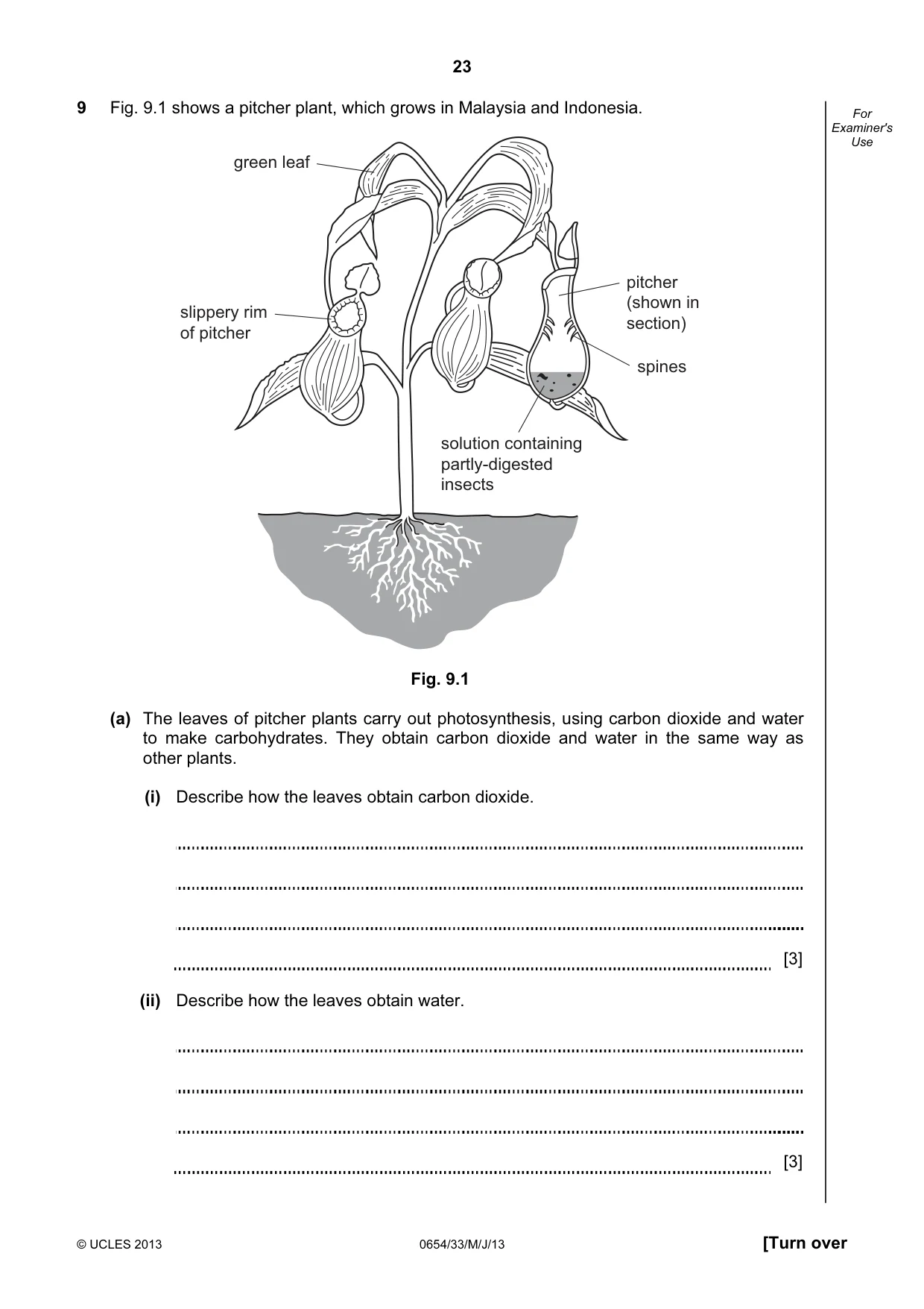 Cambridge IGCSE Sciences - Co-ordinated (Double) 0654 2013 May/June Paper 3 · Variant 3 question paper, page 23 of 32
