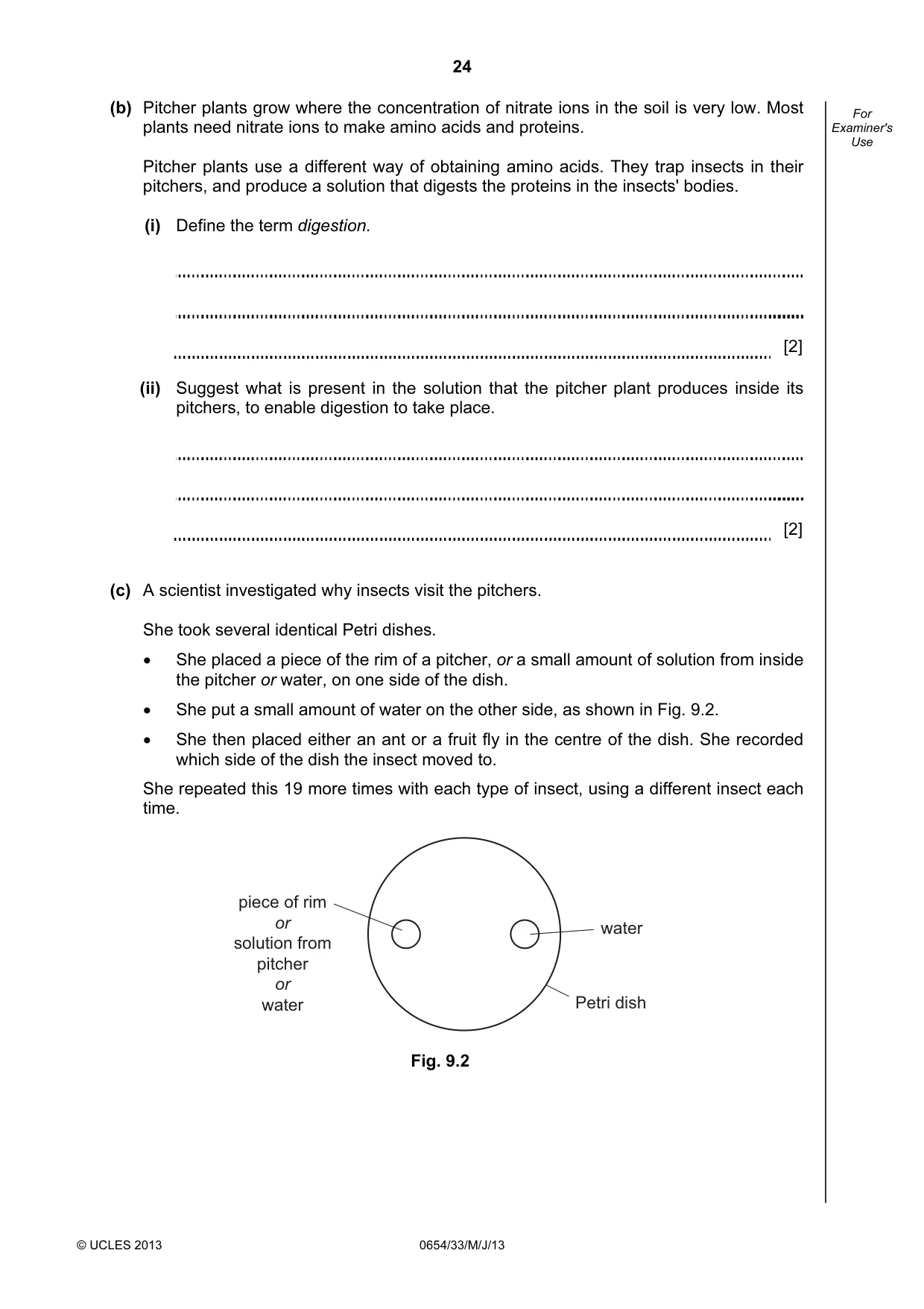 Cambridge IGCSE Sciences - Co-ordinated (Double) 0654 2013 May/June Paper 3 · Variant 3 question paper, page 24 of 32