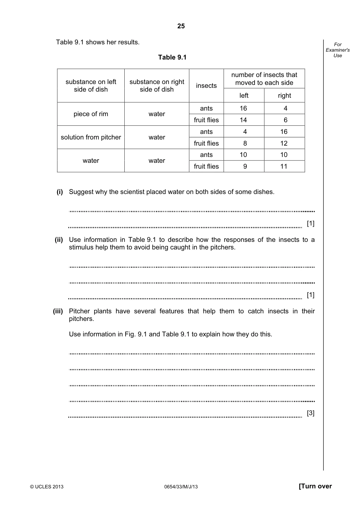 Cambridge IGCSE Sciences - Co-ordinated (Double) 0654 2013 May/June Paper 3 · Variant 3 question paper, page 25 of 32