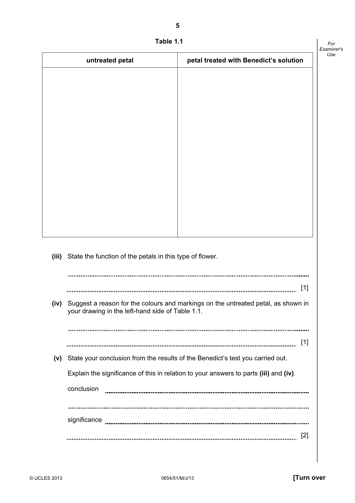 Cambridge IGCSE Sciences - Co-ordinated (Double) 0654 2013 May/June Paper 5 · Variant 1 question paper, page 5 of 16