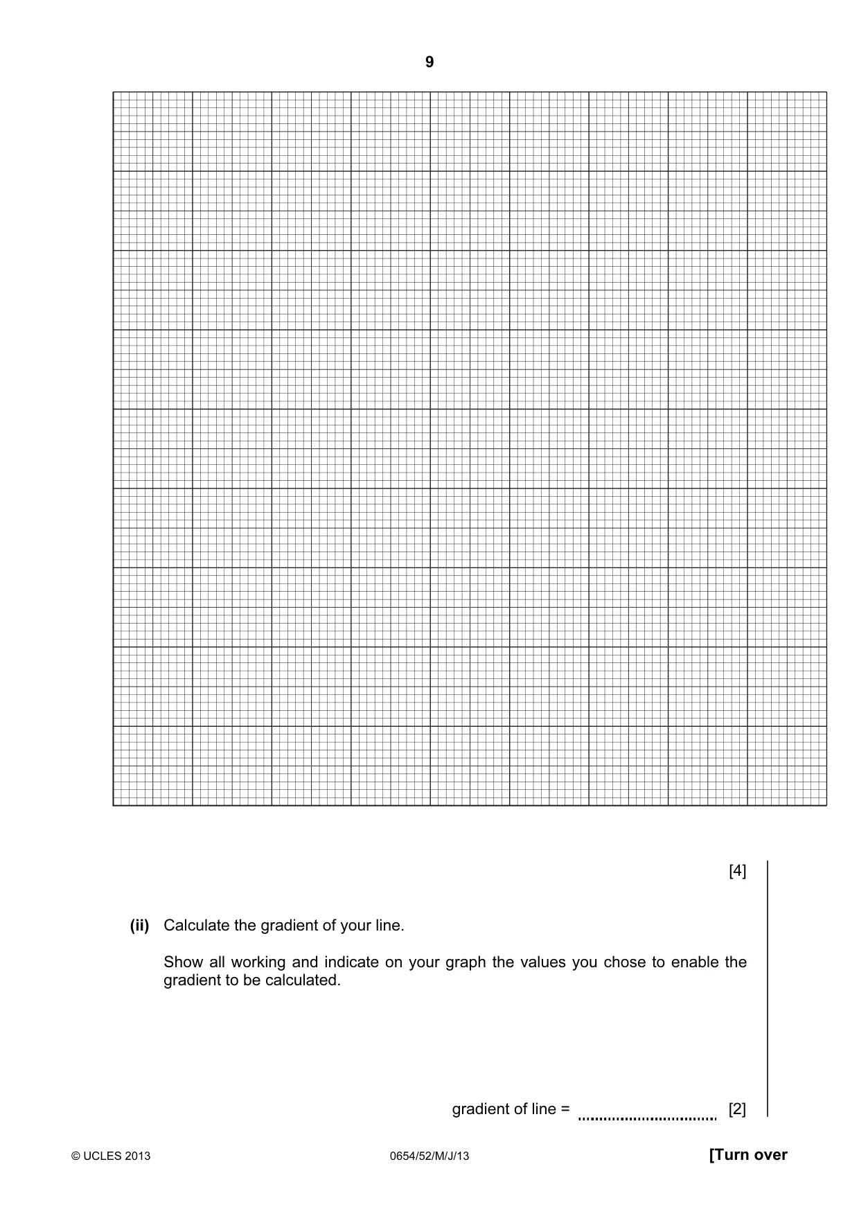 Cambridge IGCSE Sciences - Co-ordinated (Double) 0654 2013 May/June Paper 5 · Variant 2 question paper, page 9 of 16