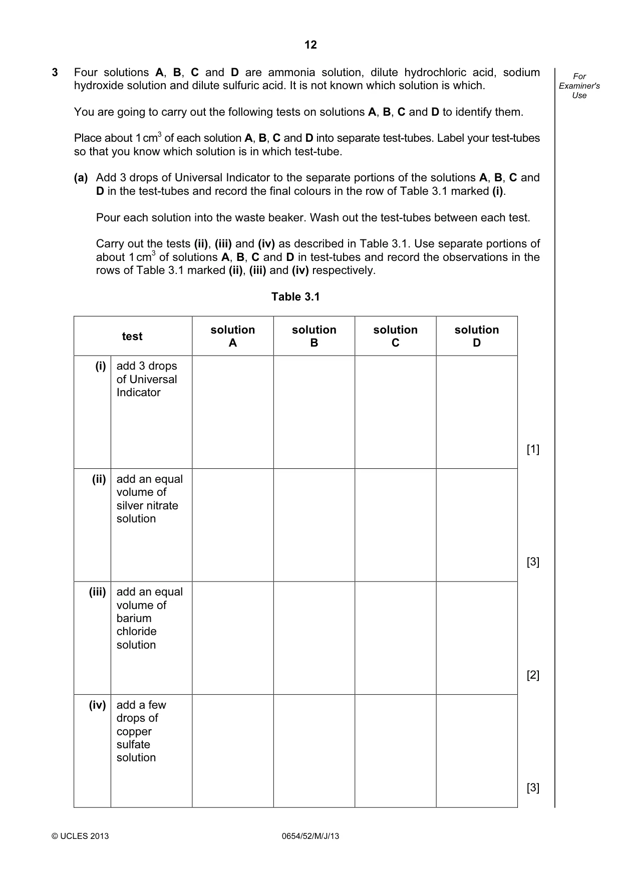 Cambridge IGCSE Sciences - Co-ordinated (Double) 0654 2013 May/June Paper 5 · Variant 2 question paper, page 12 of 16