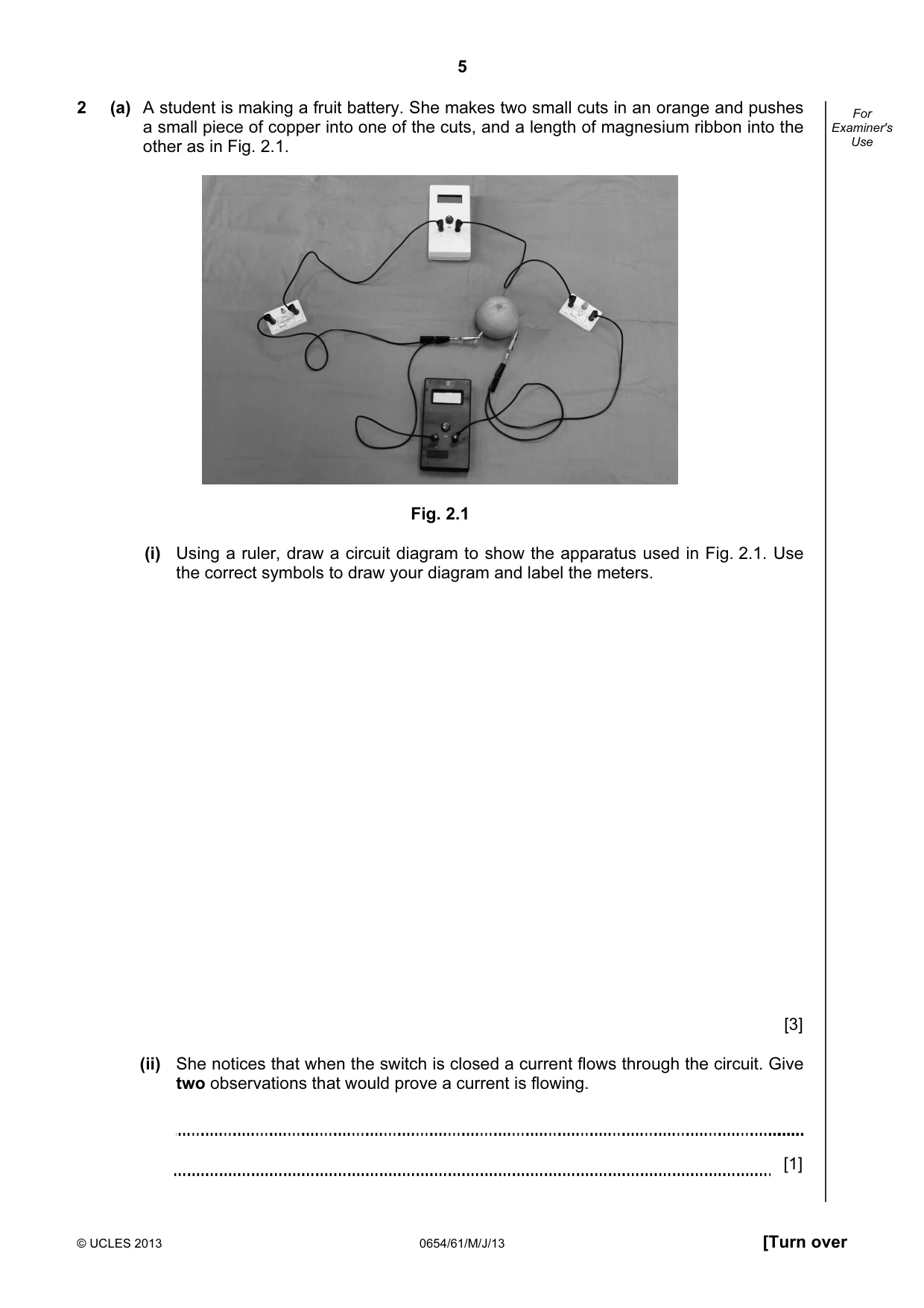 Cambridge IGCSE Sciences - Co-ordinated (Double) 0654 2013 May/June Paper 6 · Variant 1 question paper, page 5 of 20