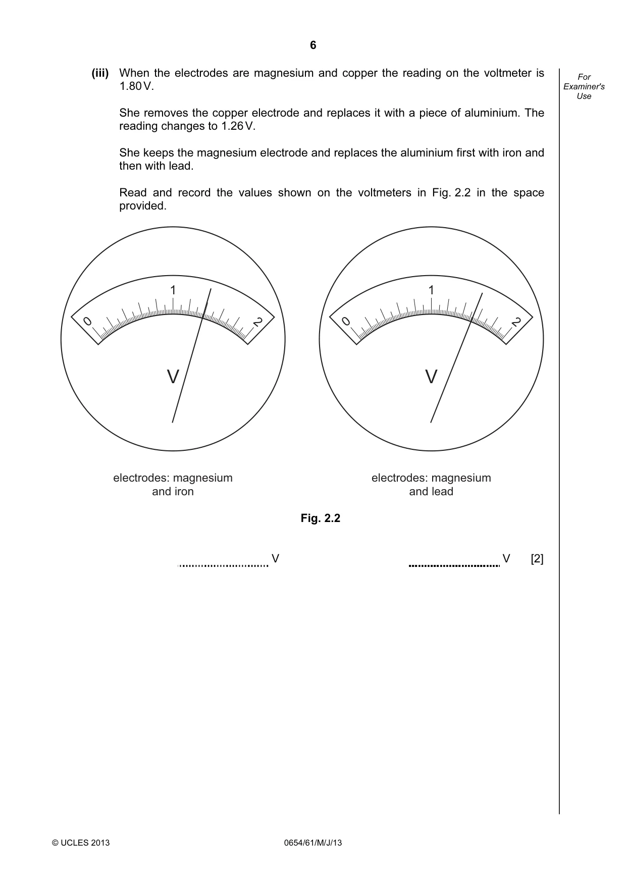 Cambridge IGCSE Sciences - Co-ordinated (Double) 0654 2013 May/June Paper 6 · Variant 1 question paper, page 6 of 20