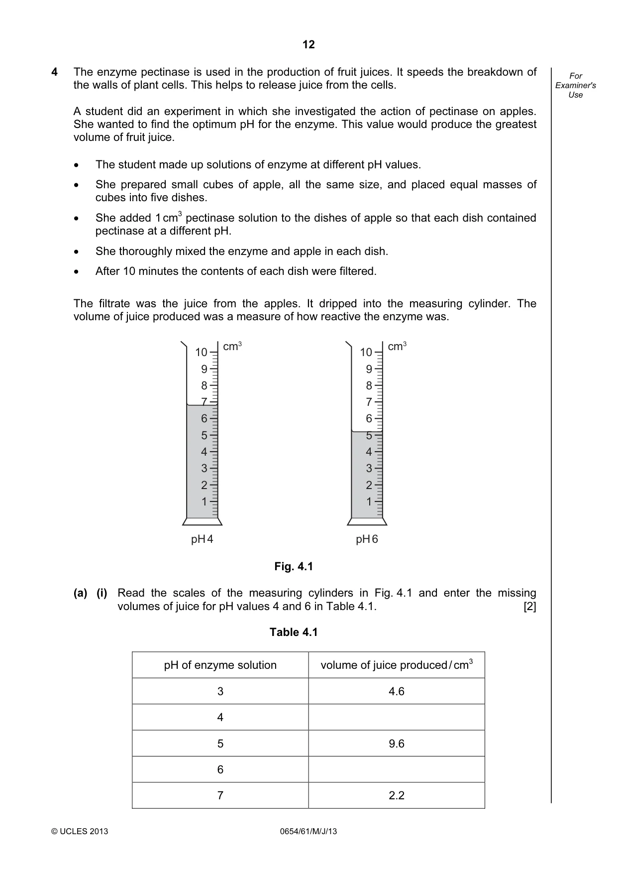 Cambridge IGCSE Sciences - Co-ordinated (Double) 0654 2013 May/June Paper 6 · Variant 1 question paper, page 12 of 20