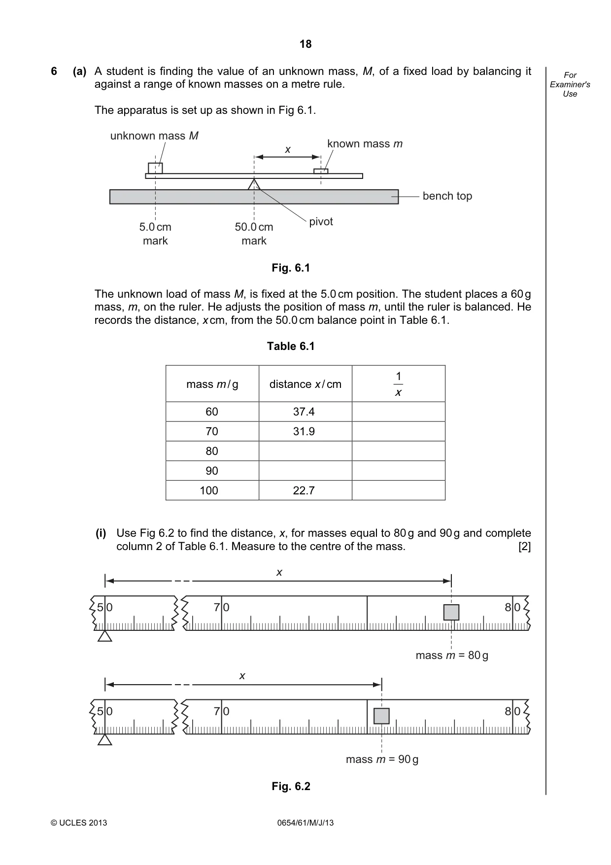 Cambridge IGCSE Sciences - Co-ordinated (Double) 0654 2013 May/June Paper 6 · Variant 1 question paper, page 18 of 20