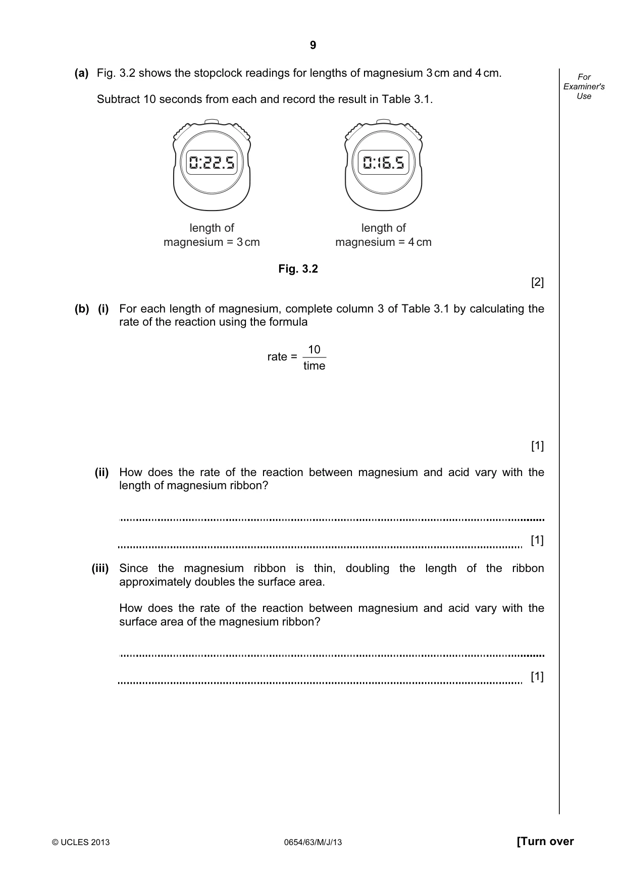 Cambridge IGCSE Sciences - Co-ordinated (Double) 0654 2013 May/June Paper 6 · Variant 3 question paper, page 9 of 20
