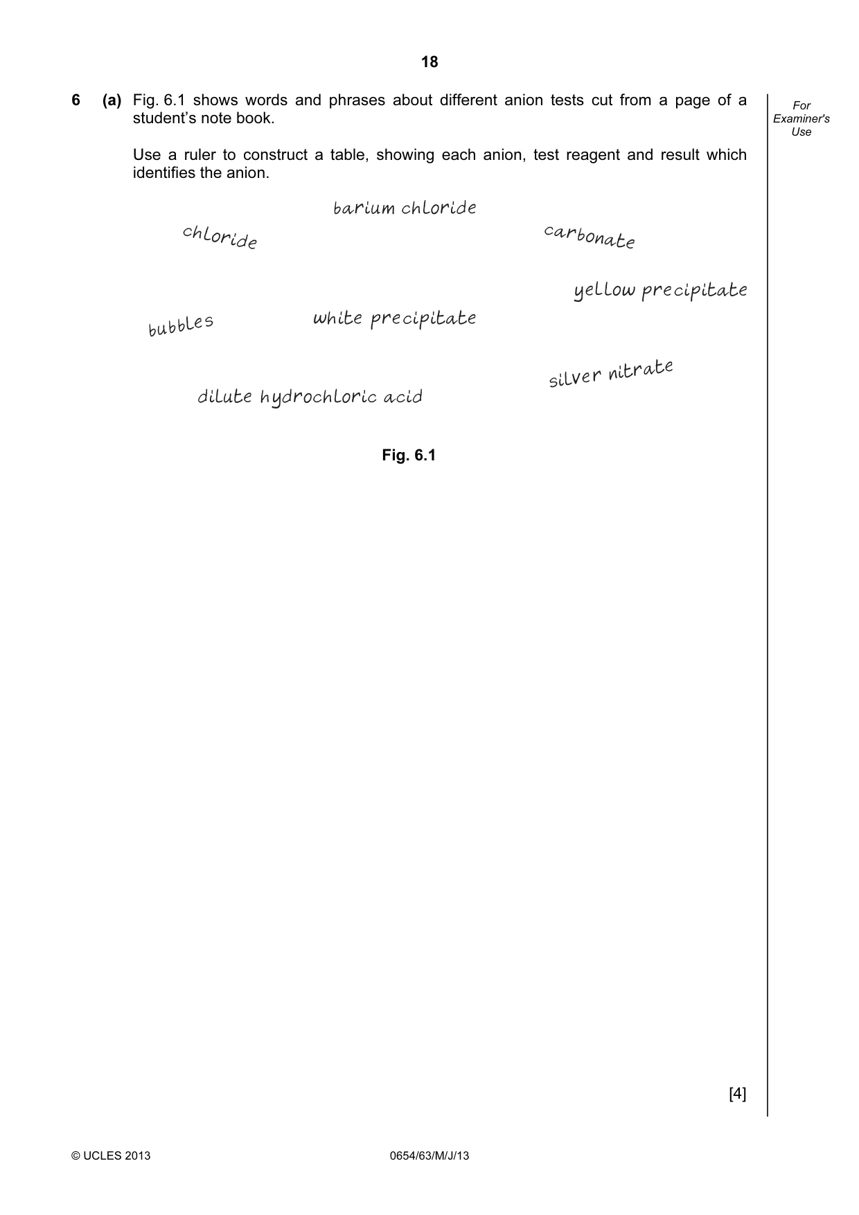Cambridge IGCSE Sciences - Co-ordinated (Double) 0654 2013 May/June Paper 6 · Variant 3 question paper, page 18 of 20
