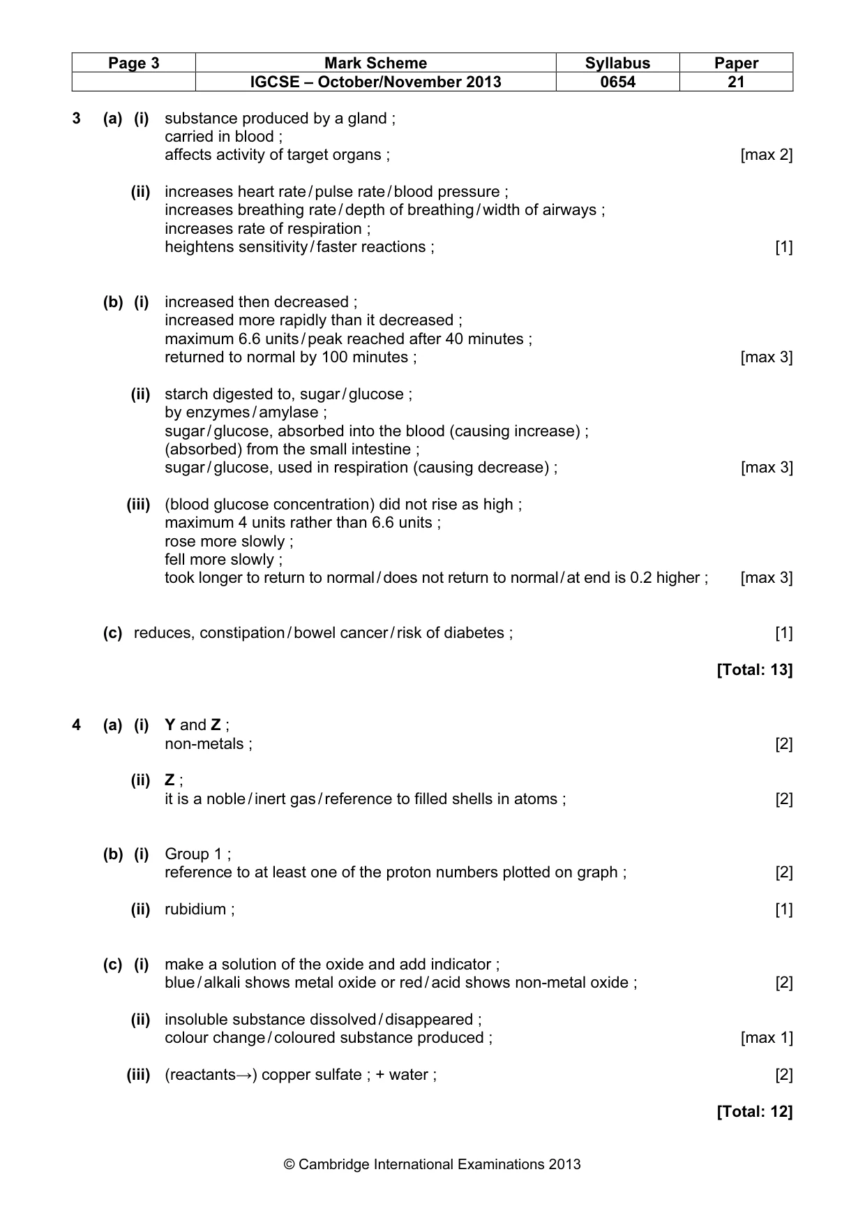 Mark scheme, page 3 of 7