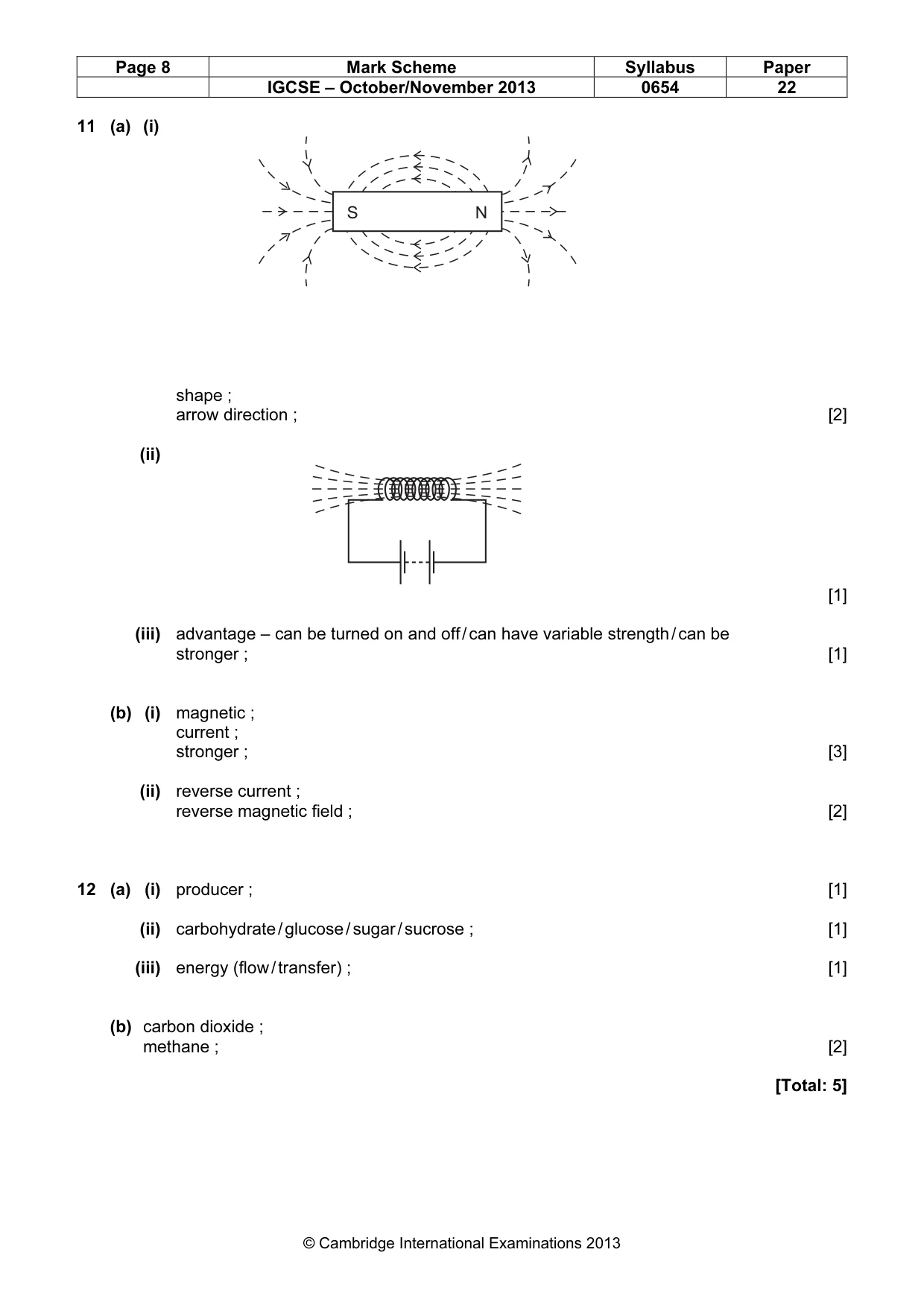 Mark scheme, page 8 of 8