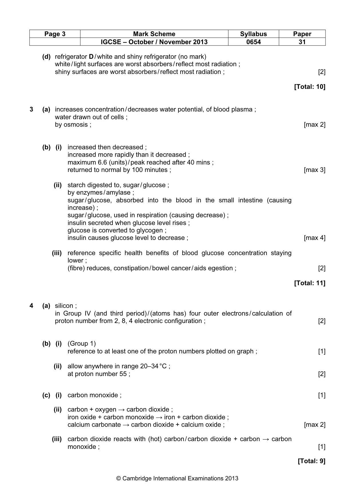 Mark scheme, page 3 of 7
