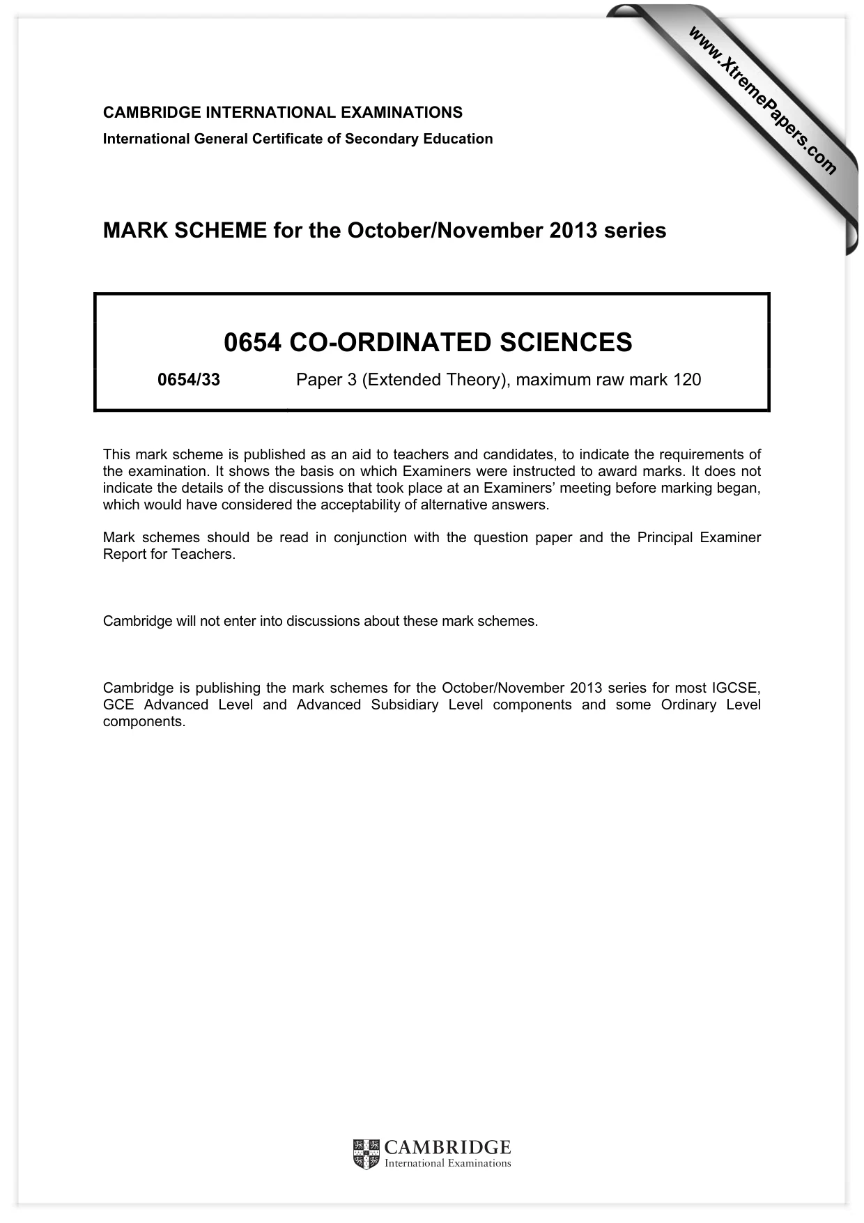 Mark scheme, page 1 of 8