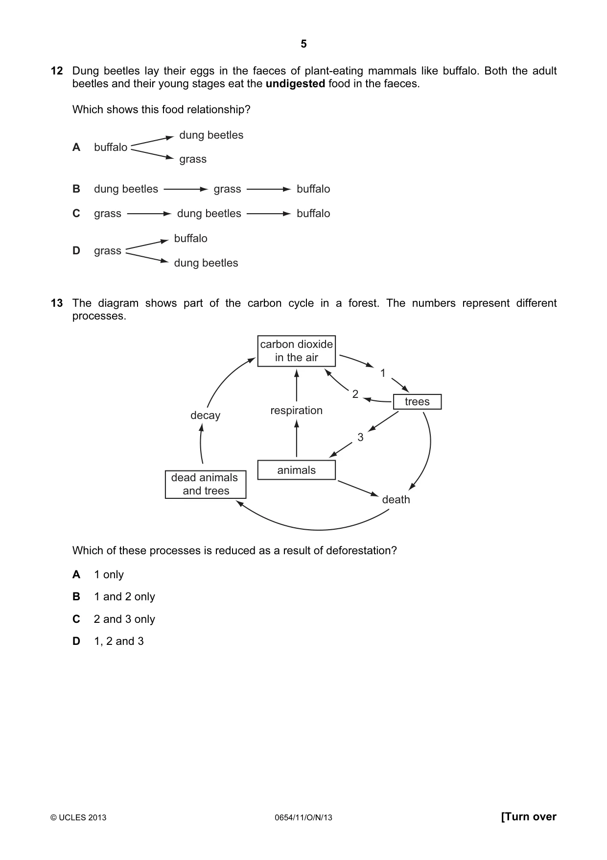 Cambridge IGCSE Sciences - Co-ordinated (Double) 0654 2013 Oct/Nov Paper 1 · Variant 1 question paper, page 5 of 20