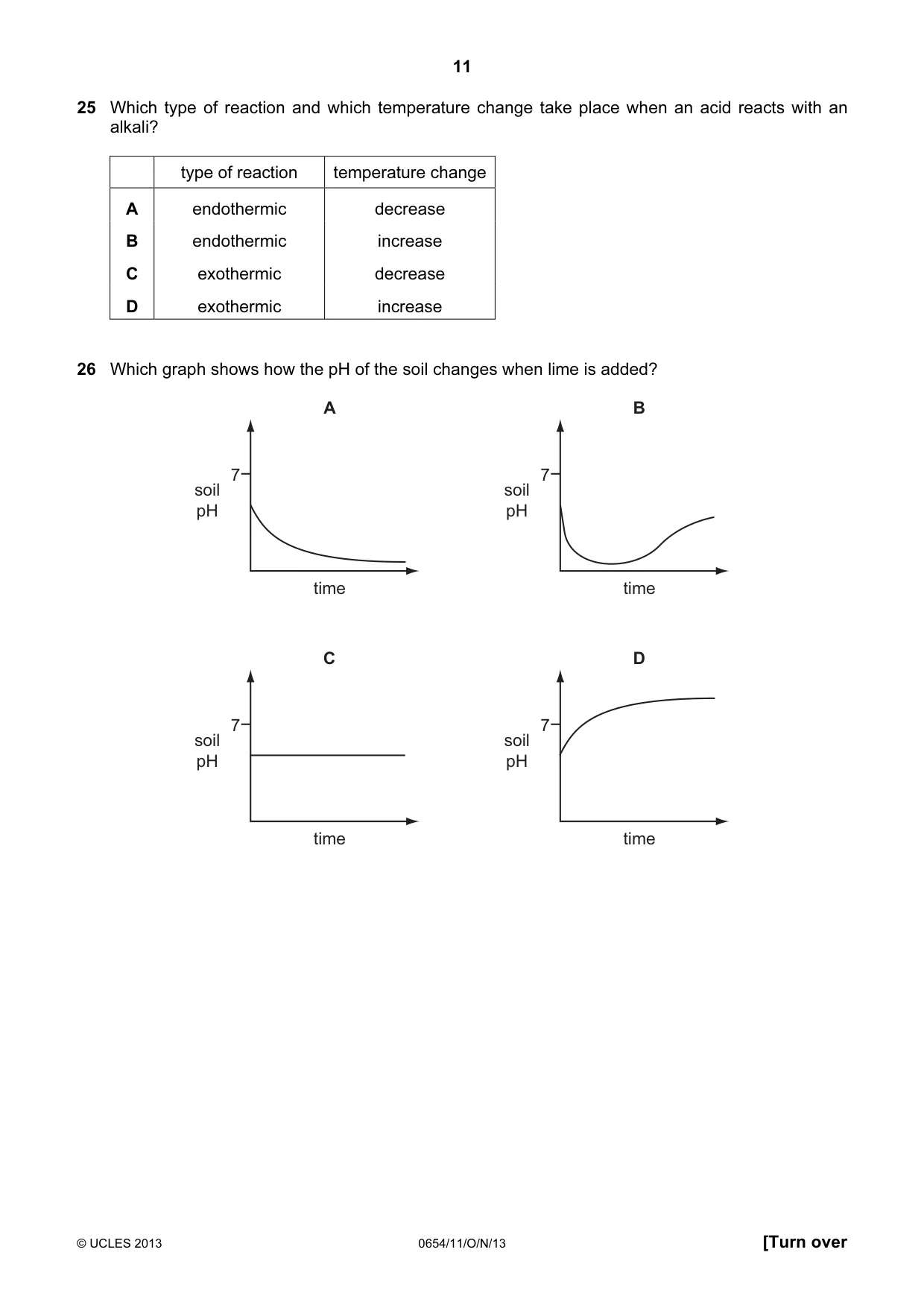 Cambridge IGCSE Sciences - Co-ordinated (Double) 0654 2013 Oct/Nov Paper 1 · Variant 1 question paper, page 11 of 20